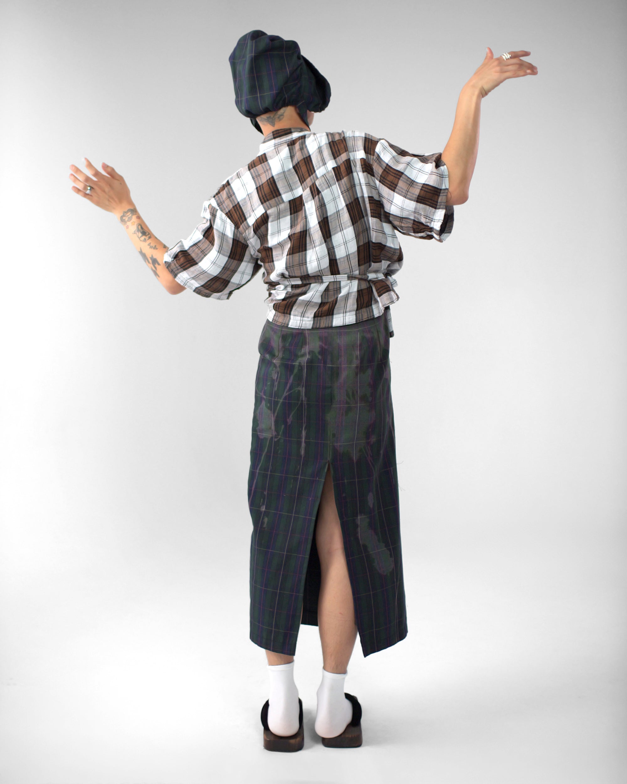 Asymmetrical Wang Top in Brown
