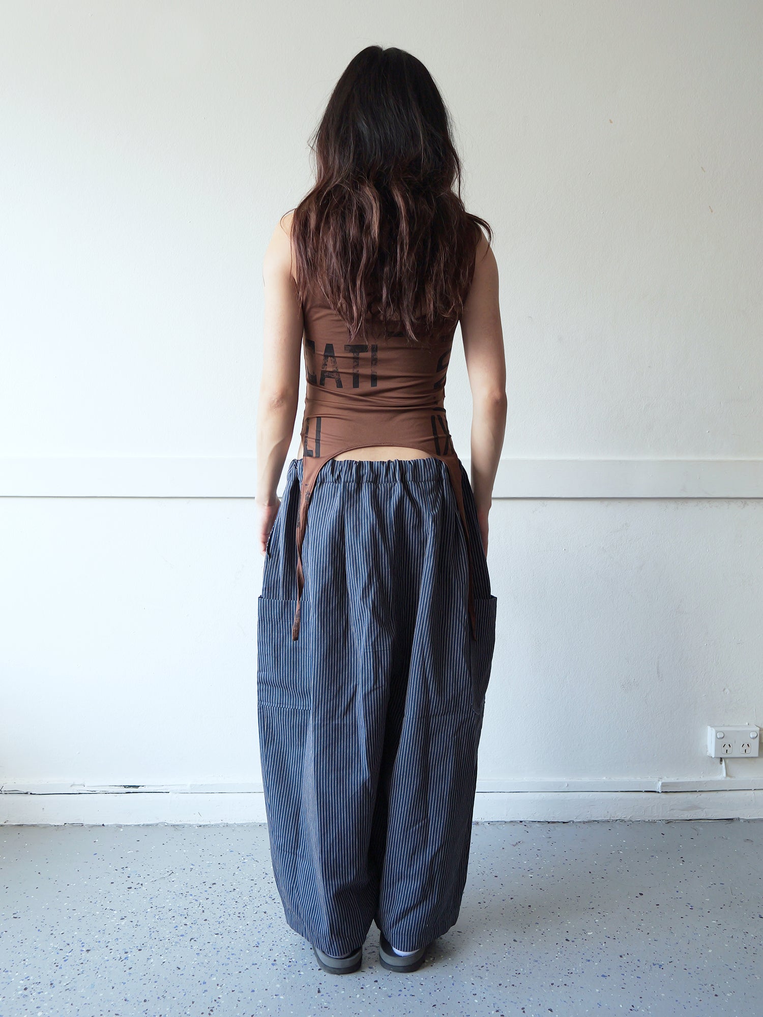 Lucky Pierrot Pant in Blue Steel Stripe