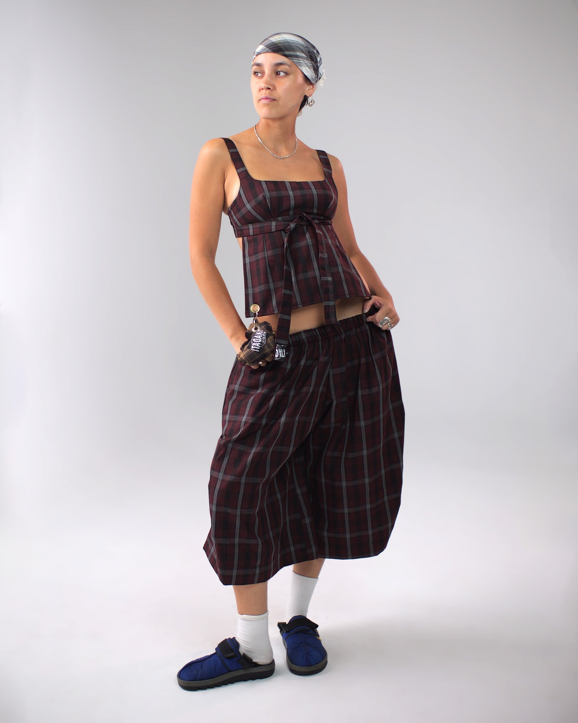 Obi Reversible Top in Wine/Honey