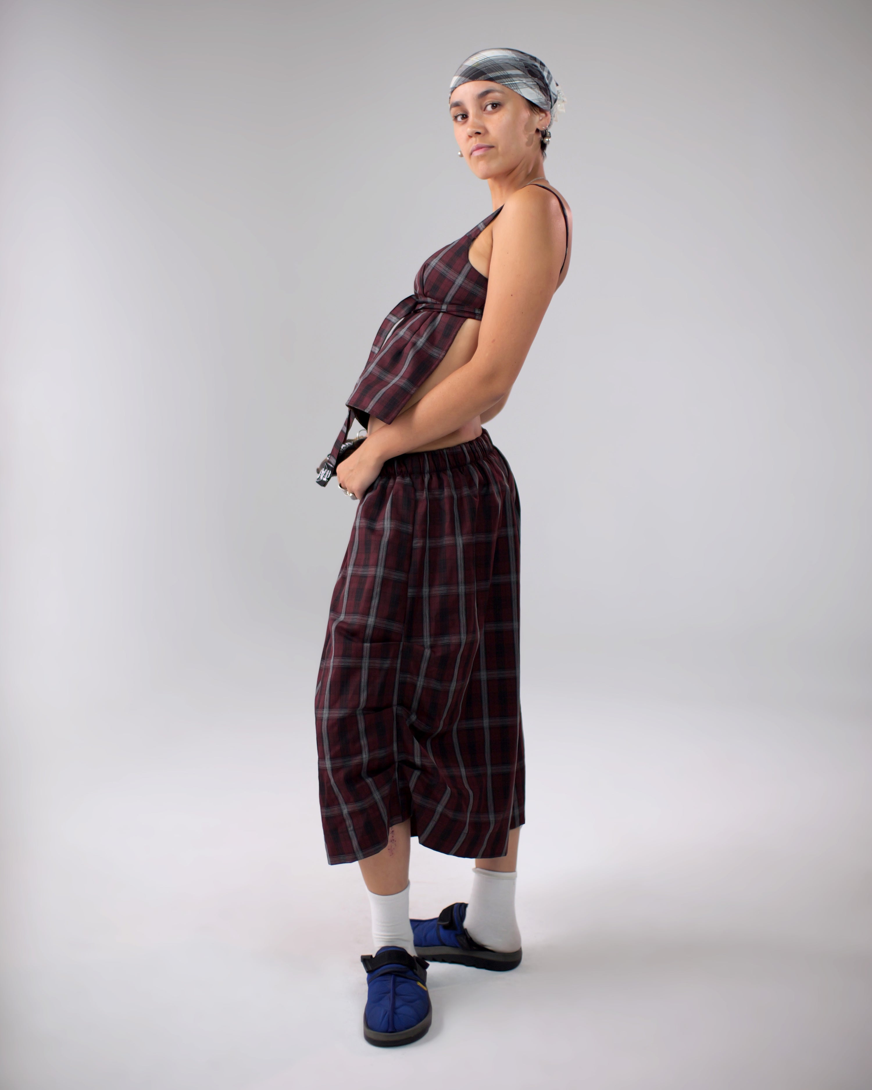 Obi Reversible Top in Wine/Honey