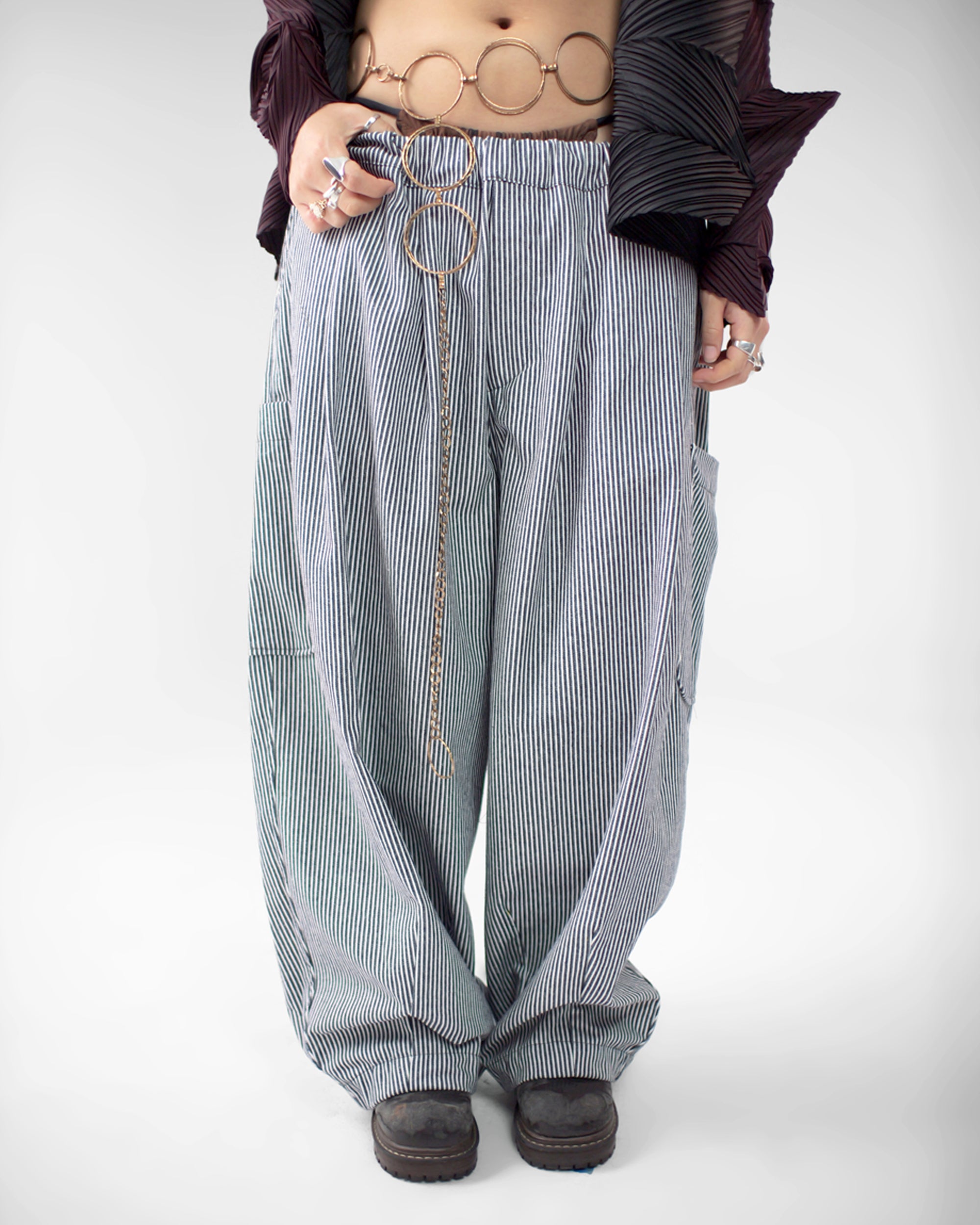 Lucky Pierrot Pant V2 in Chef Stripe