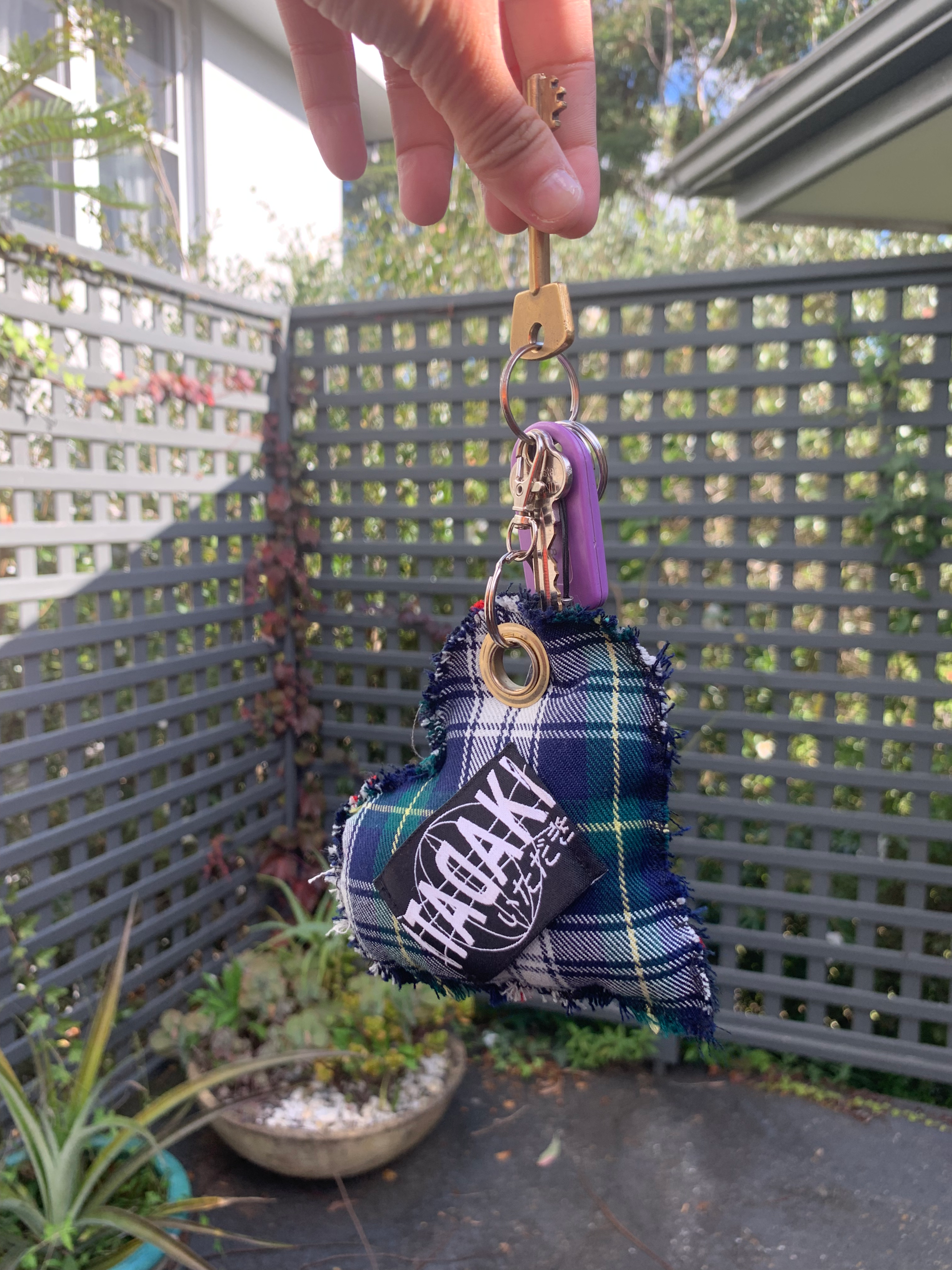 Off-Cut Key Chain in Multi