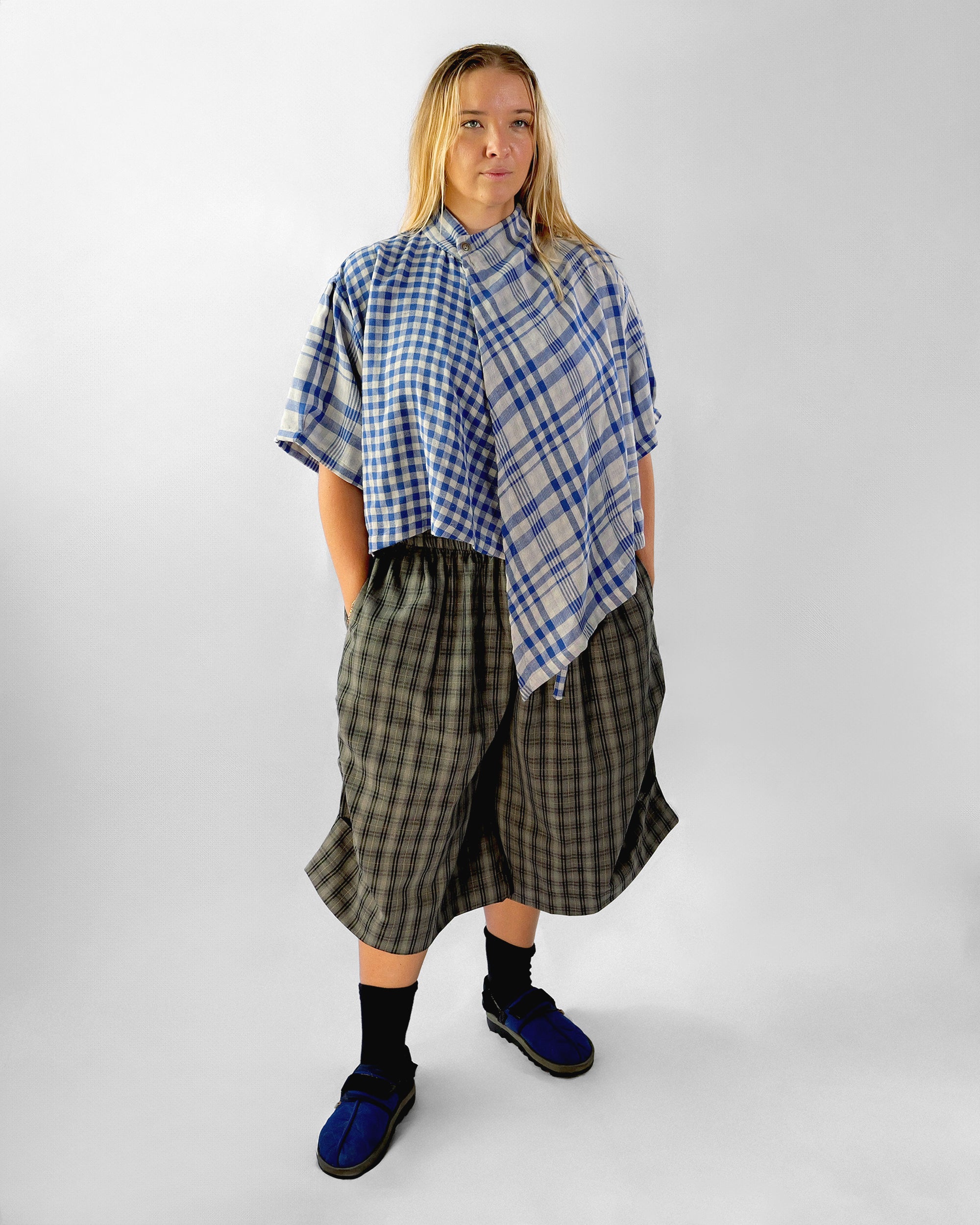 Asymmetrical Wang Top in Blue