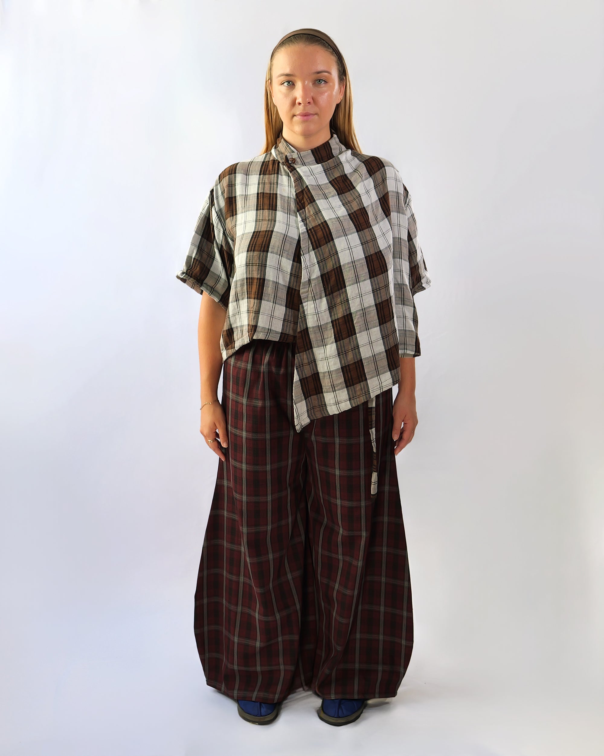 Asymmetrical Wang Top in Brown