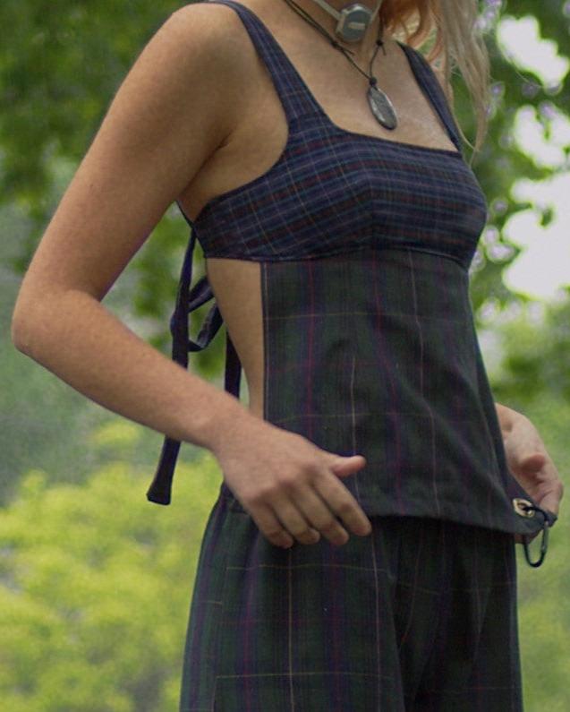 Obi Reversible Top In Green/Blue