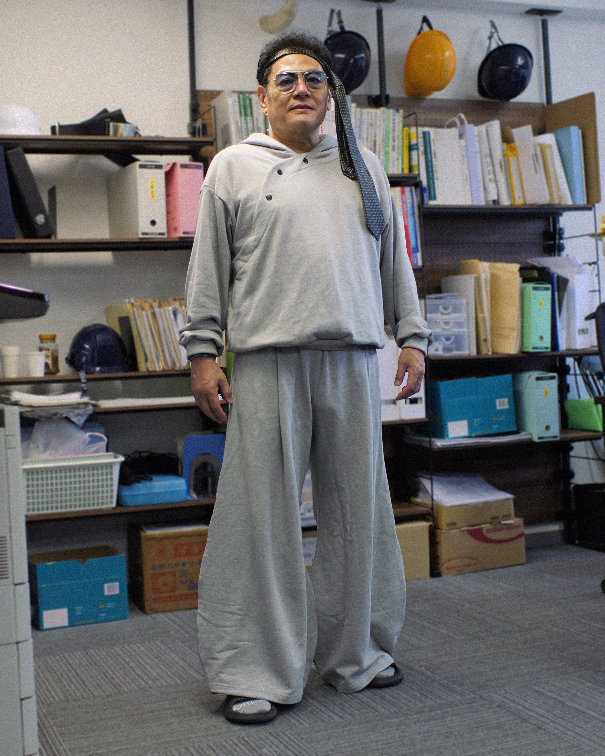 Goro Track Puff Pant in Grey