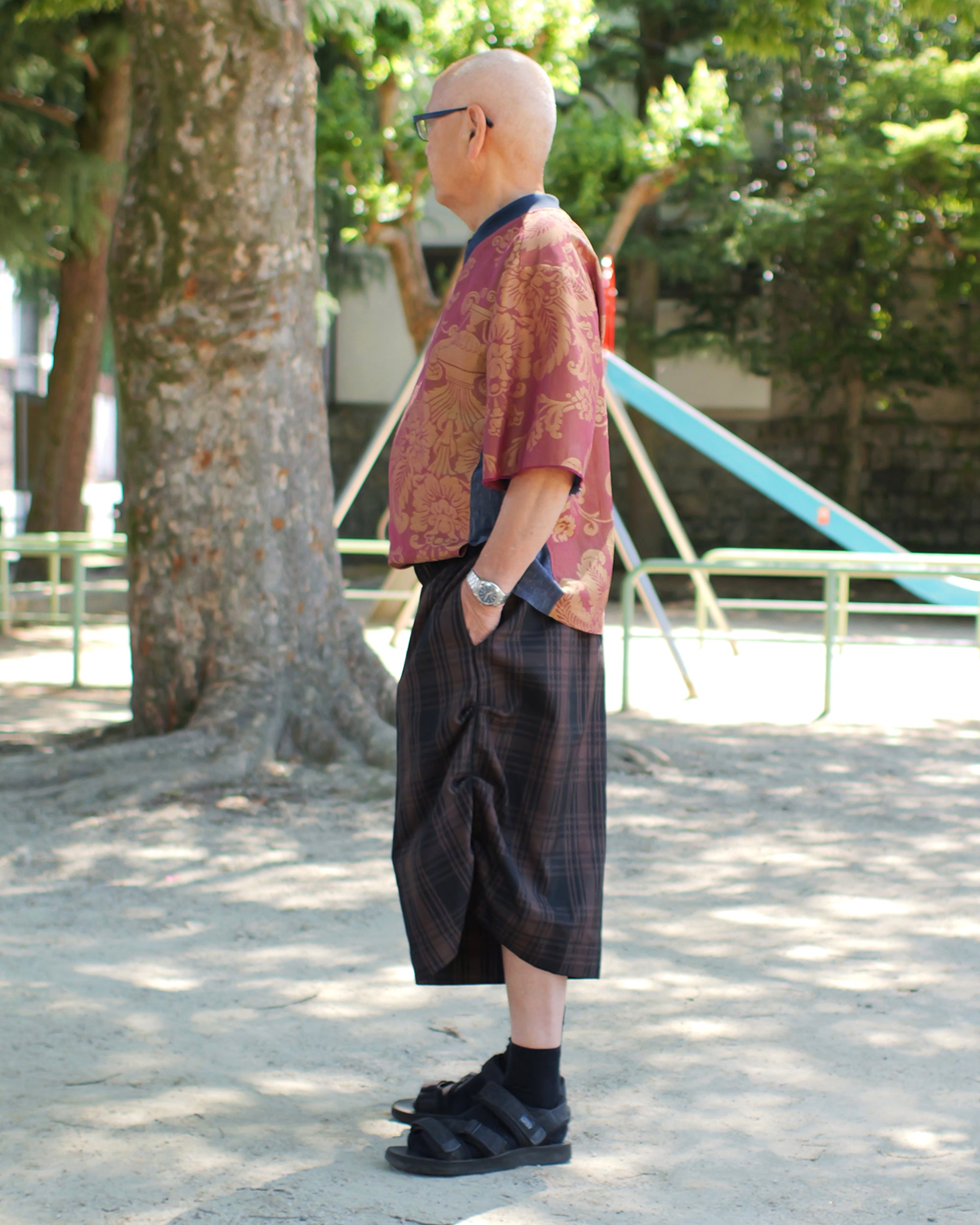 Kenji Shorts in Bark Tartan