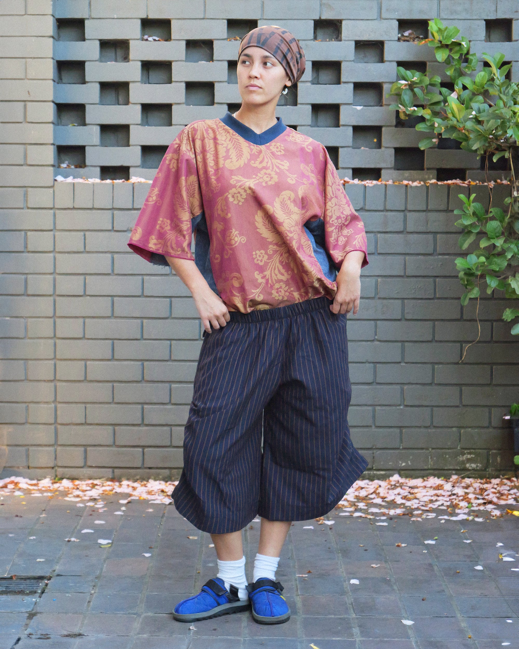 Kenji Shorts in Navy Pinstripe