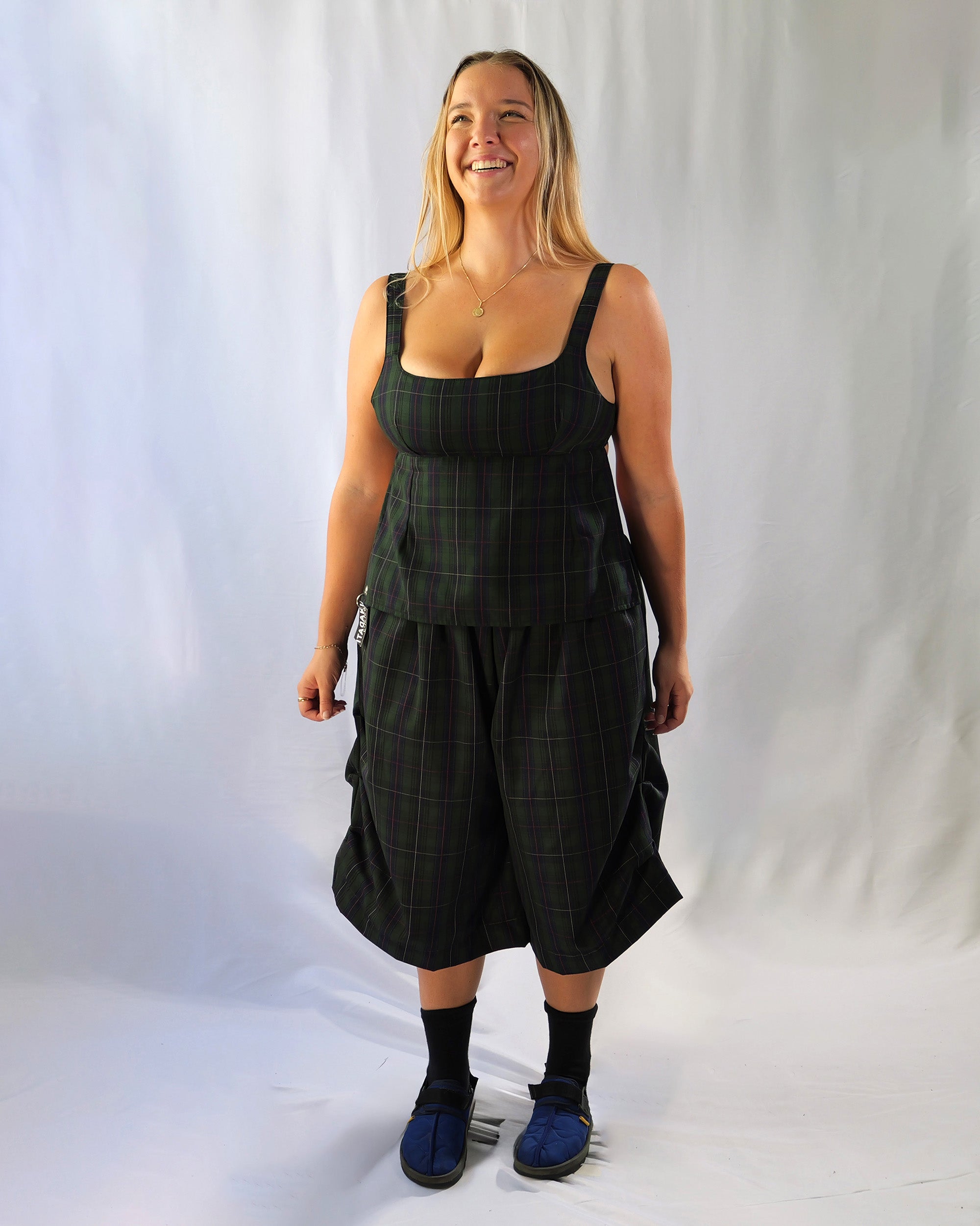 Obi Reversible Top In Green/Blue