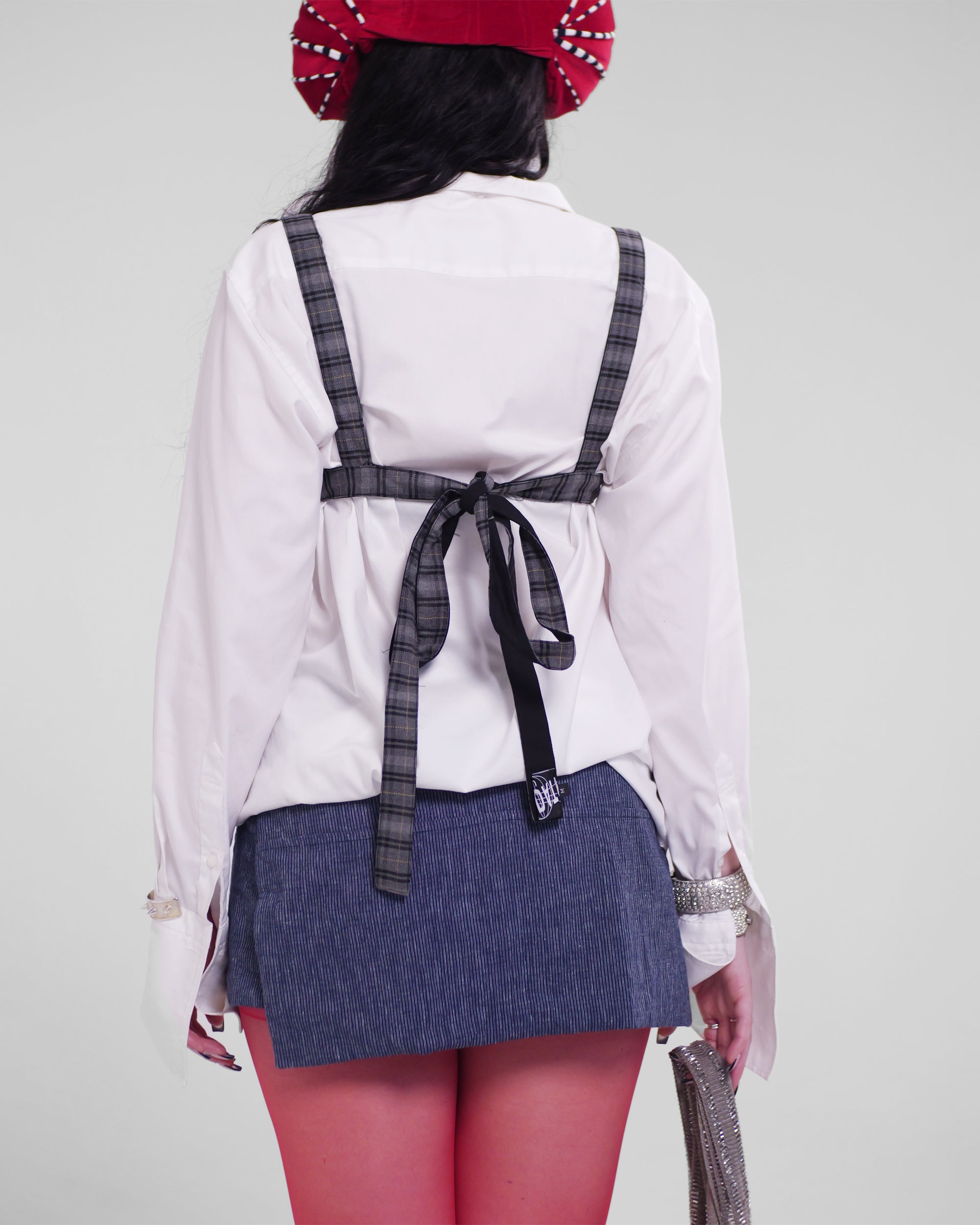 Hiro Apron in Hemp Pinstripe