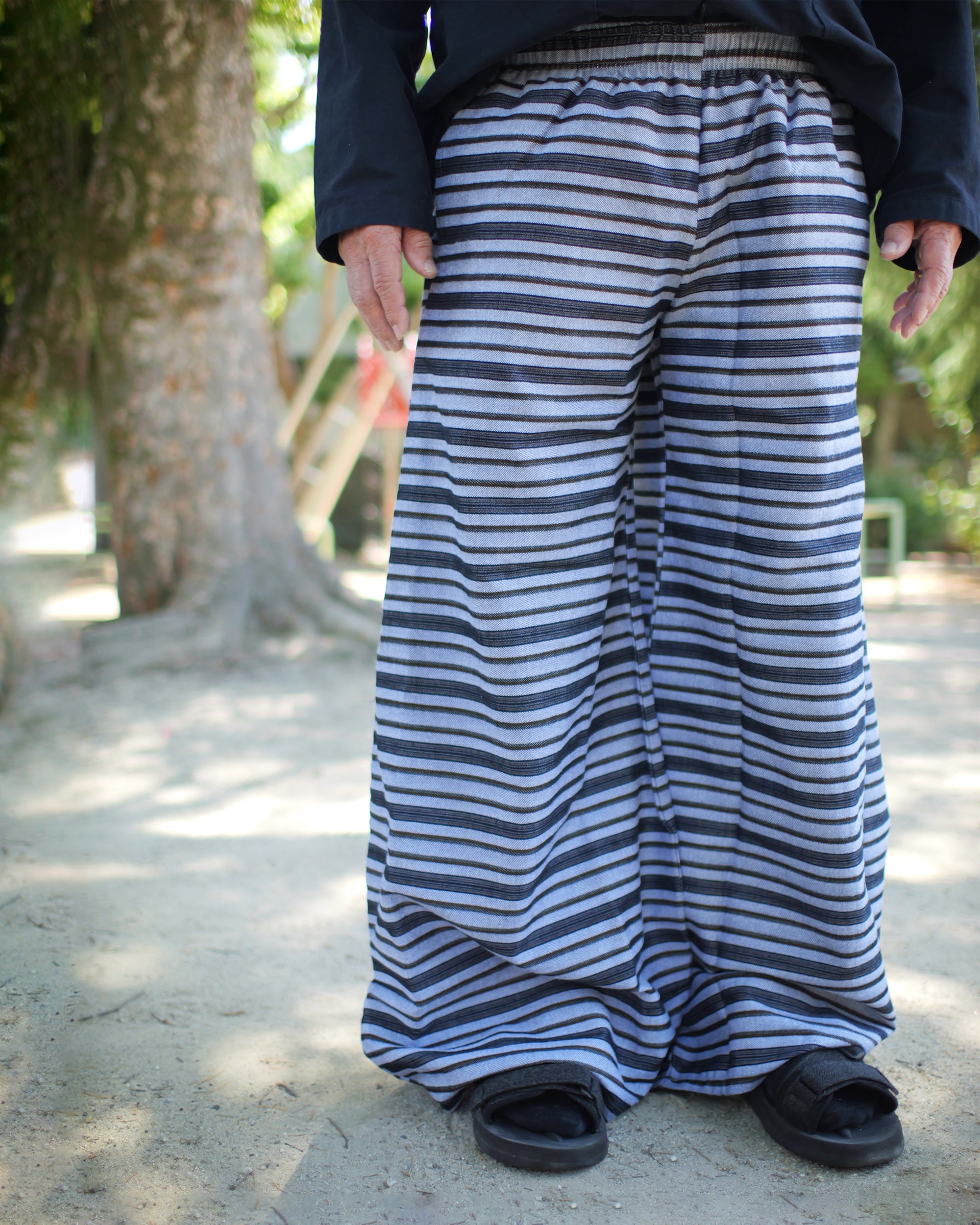 Puff Pant in Denim Stripe