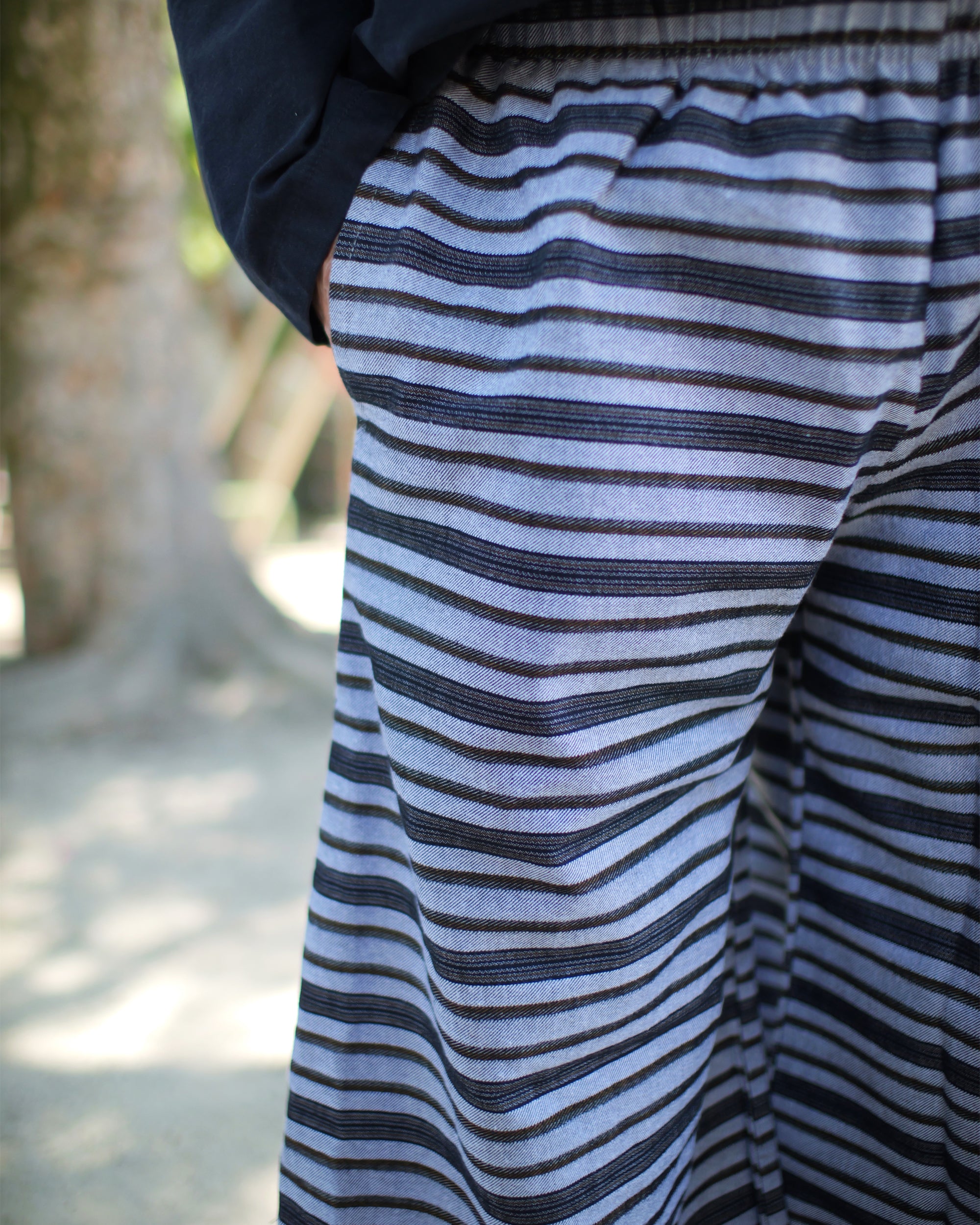 Puff Pant in Denim Stripe
