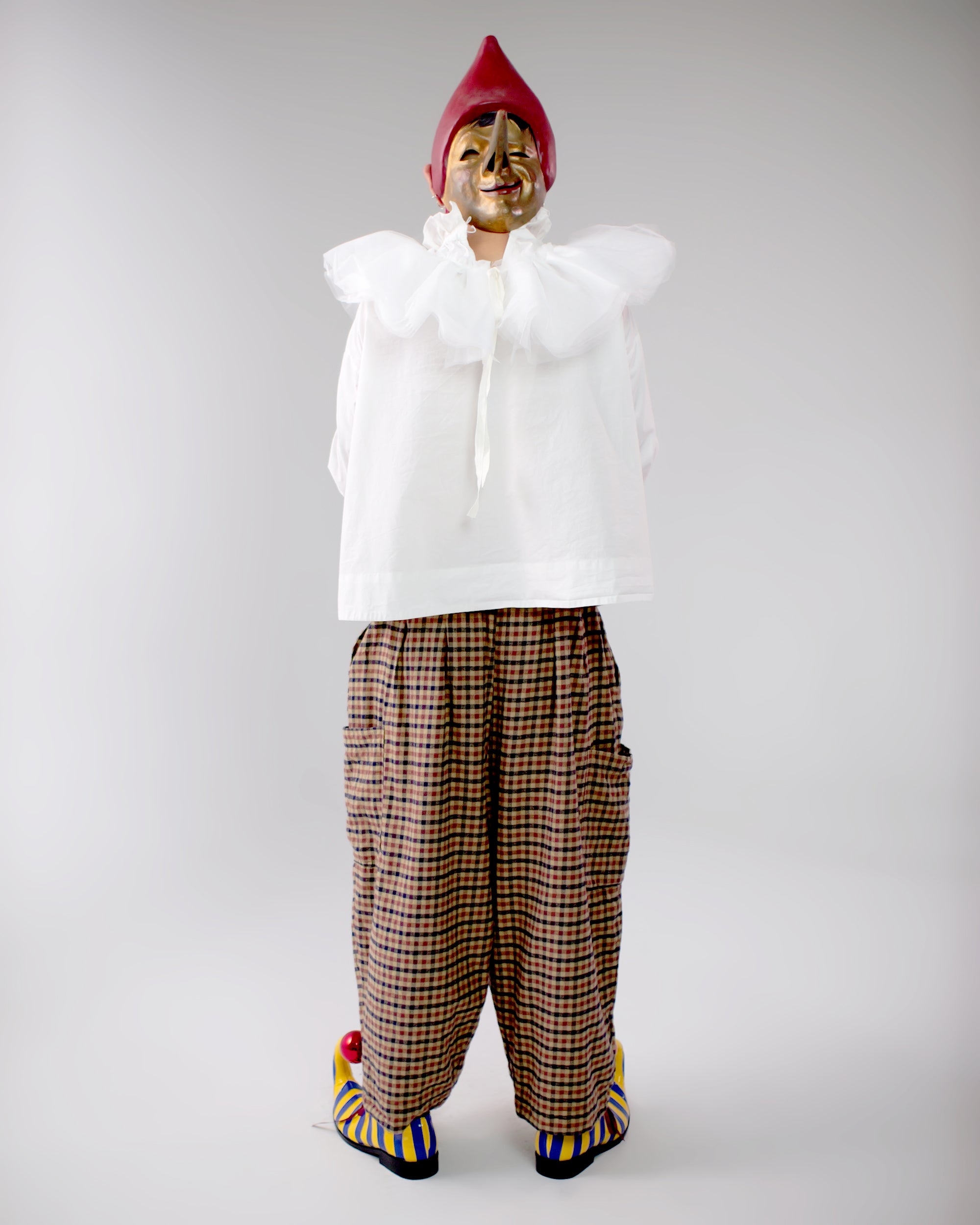 Lucky Pierrot Pant in Teddy Plaid