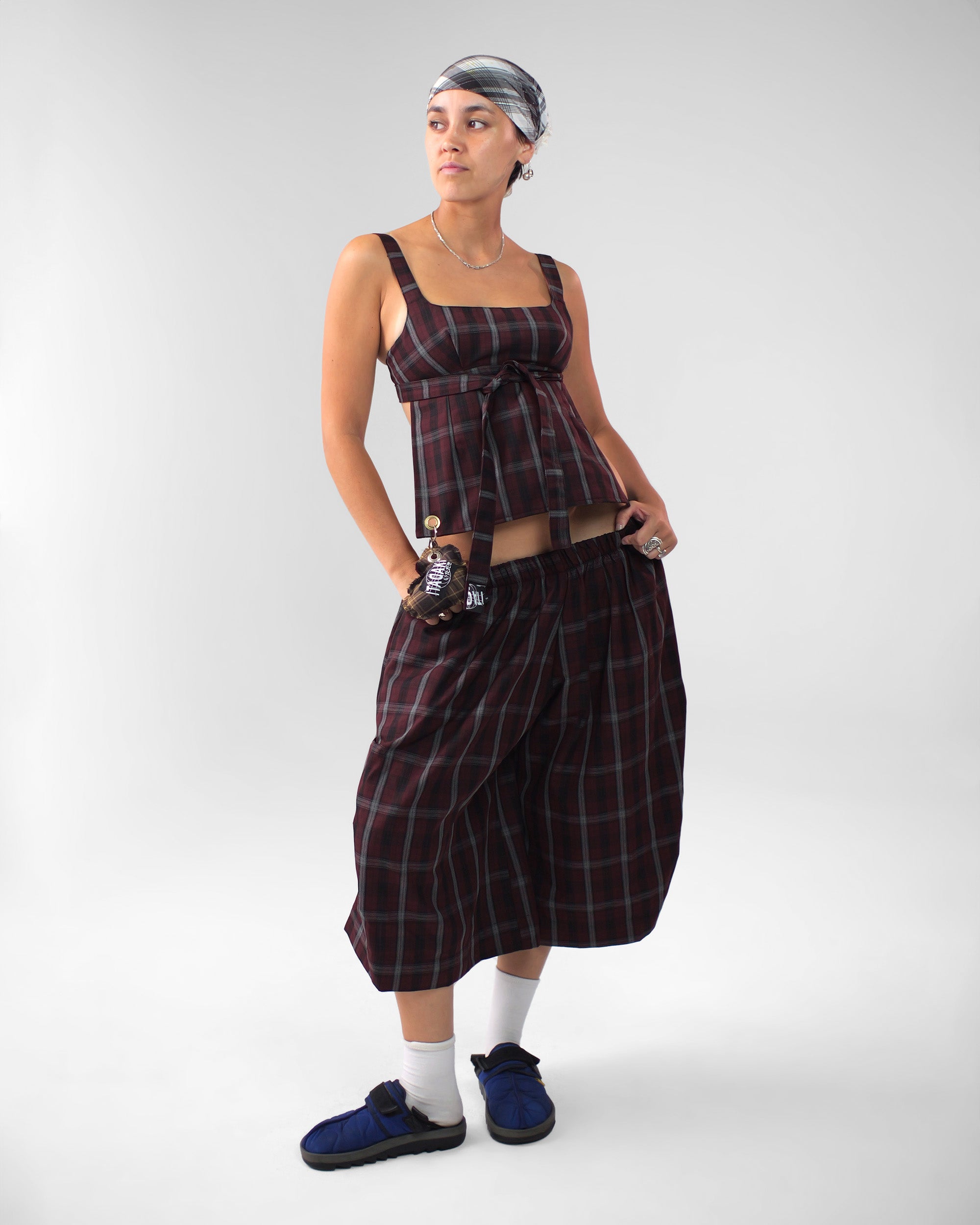 Obi Reversible Top in Wine/Honey