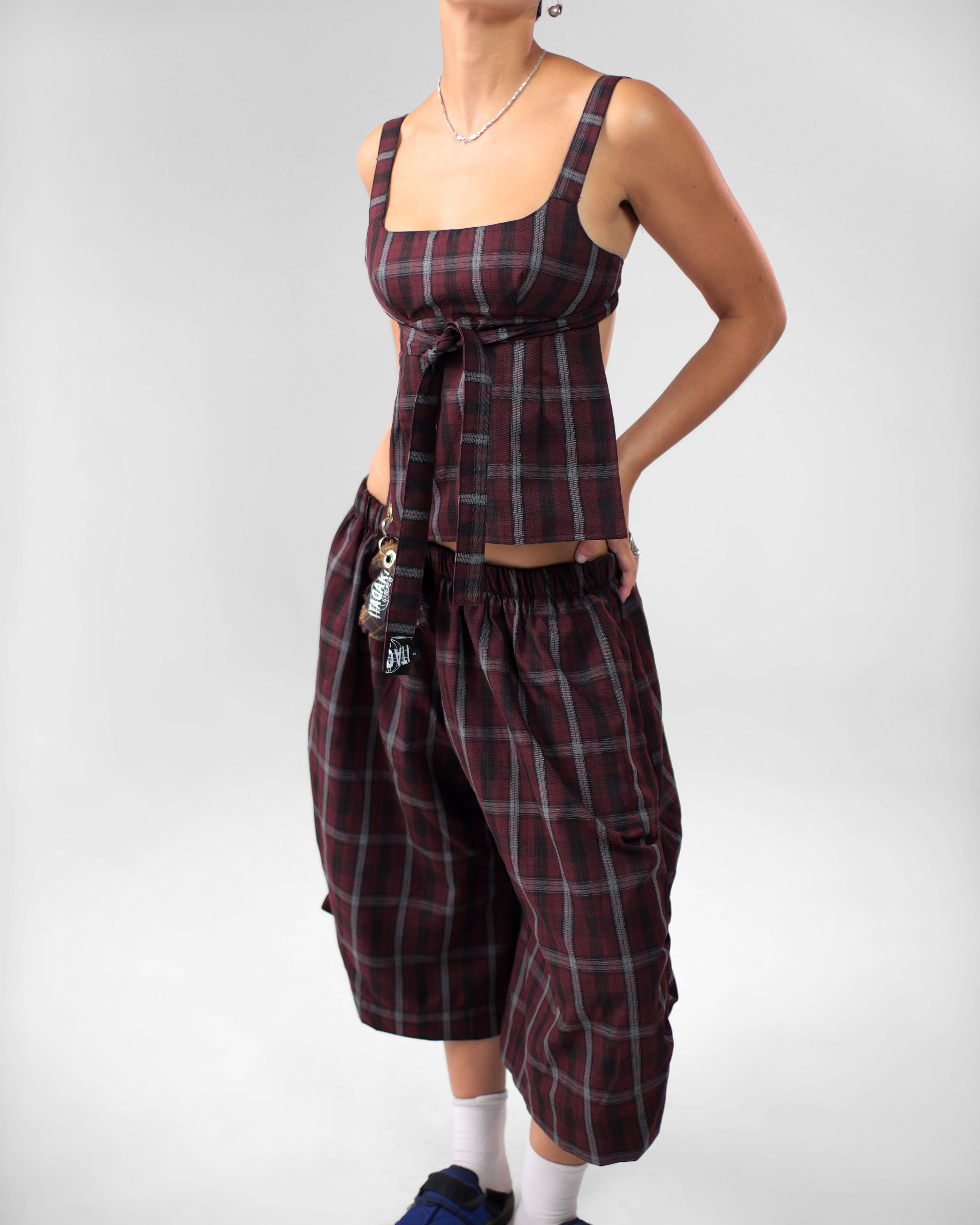 Obi Reversible Top in Wine/Honey