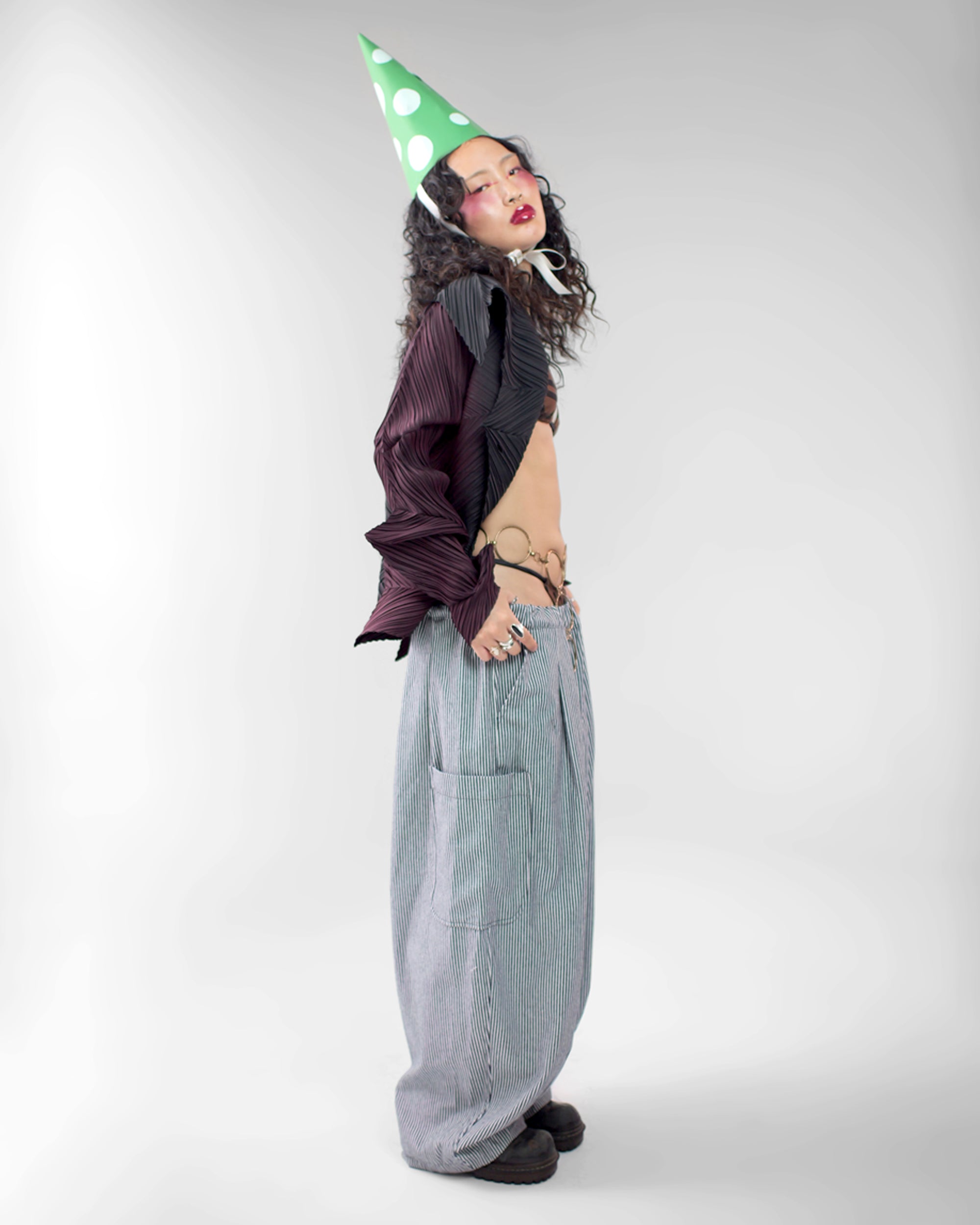 Lucky Pierrot Pant V2 in Chef Stripe