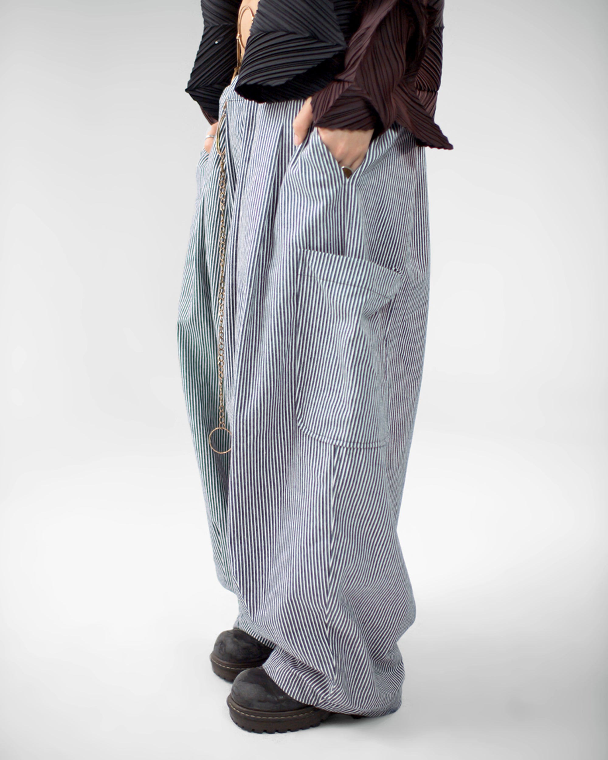 Lucky Pierrot Pant V2 in Chef Stripe