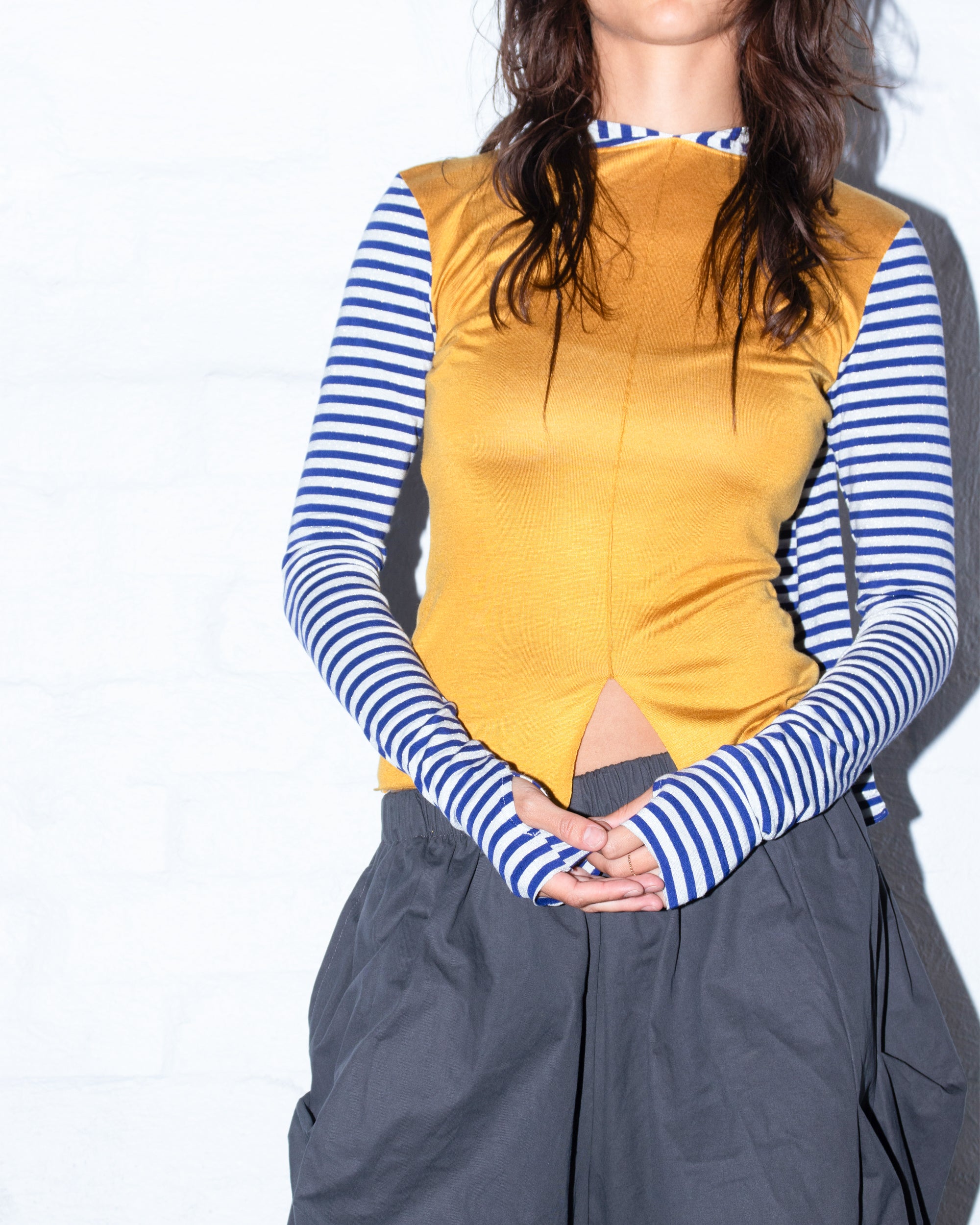 Astro Top in Mustard/Stripe