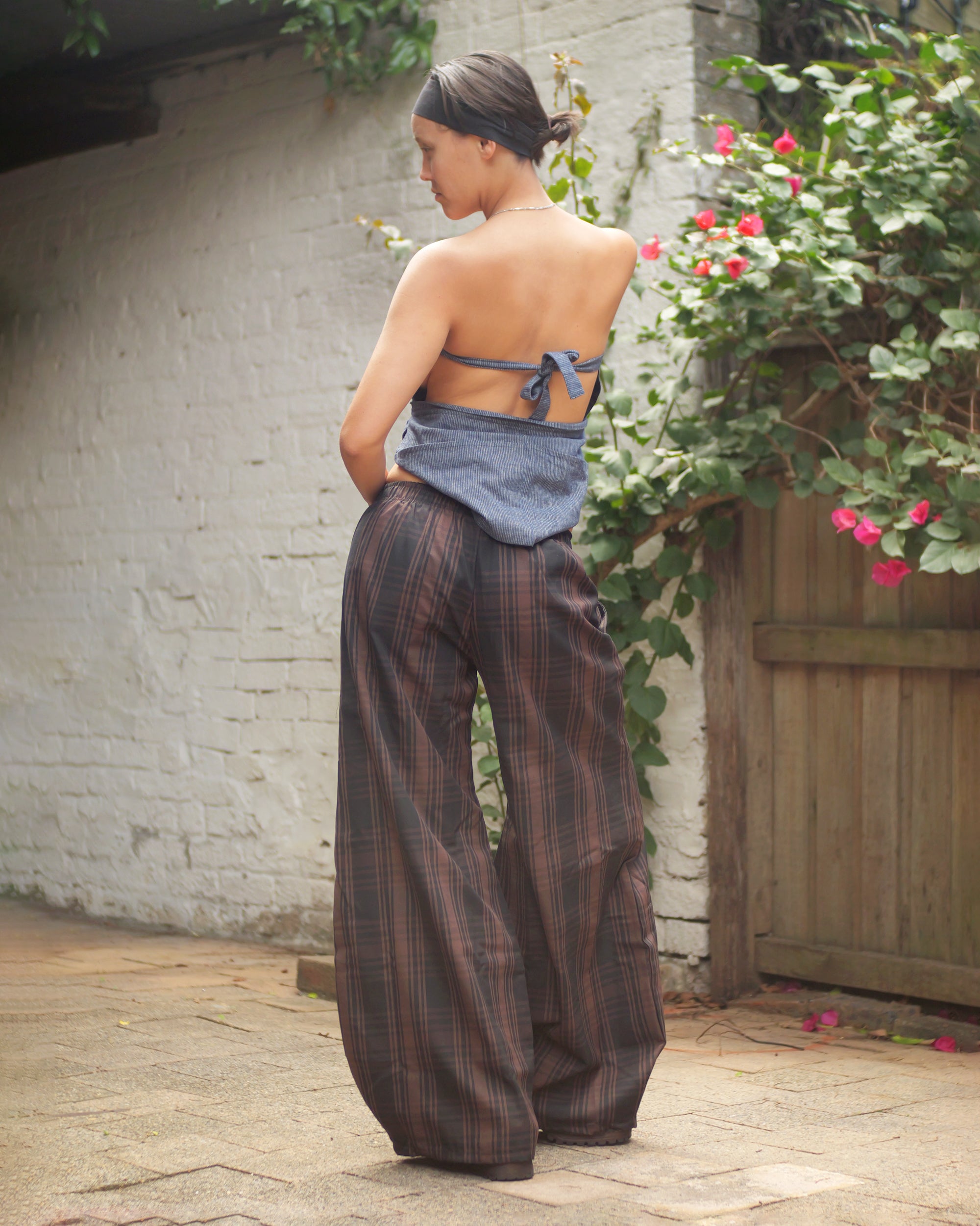 Shawties Puff Pant in Bark Tartan