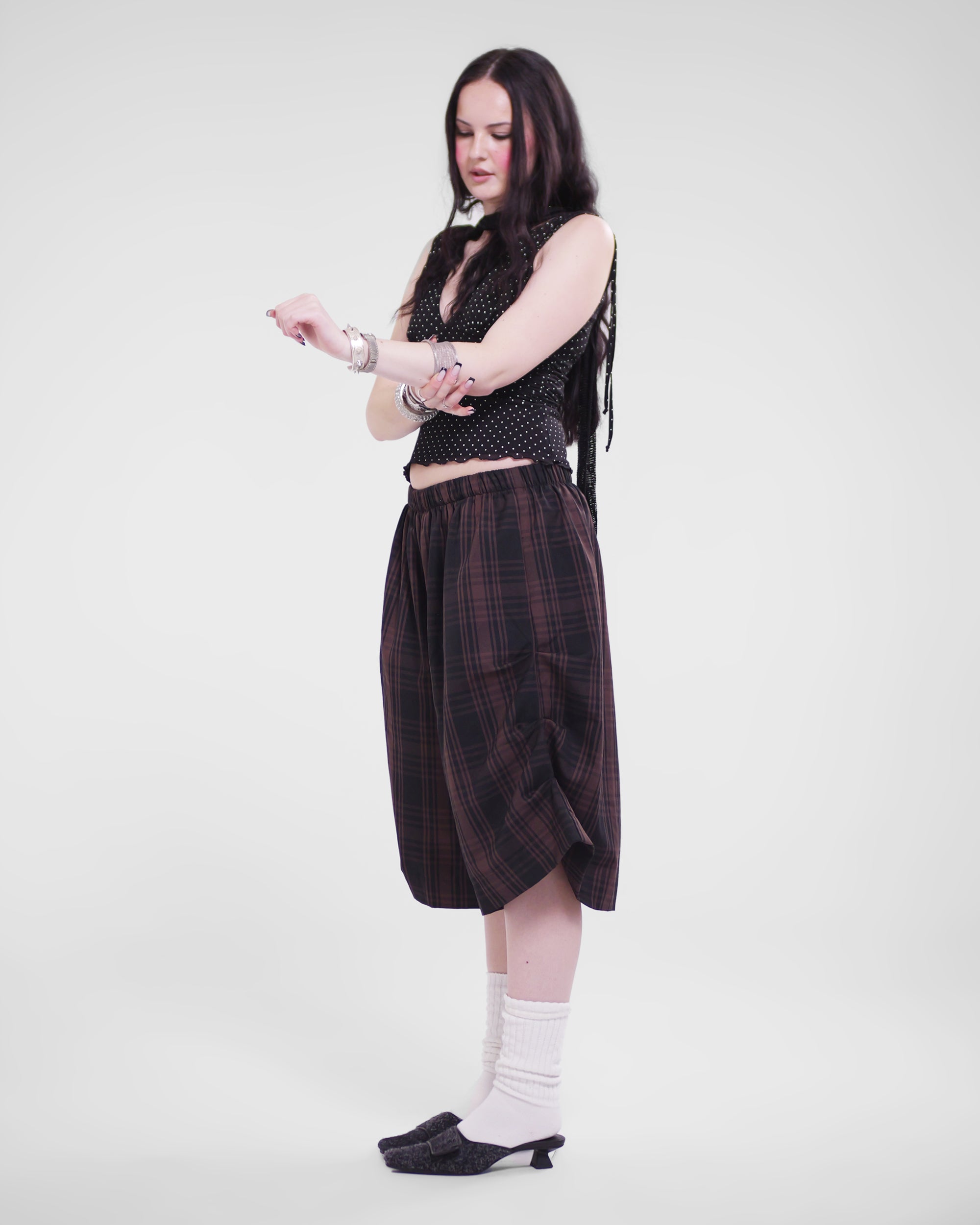 Kenji Shorts in Bark Tartan