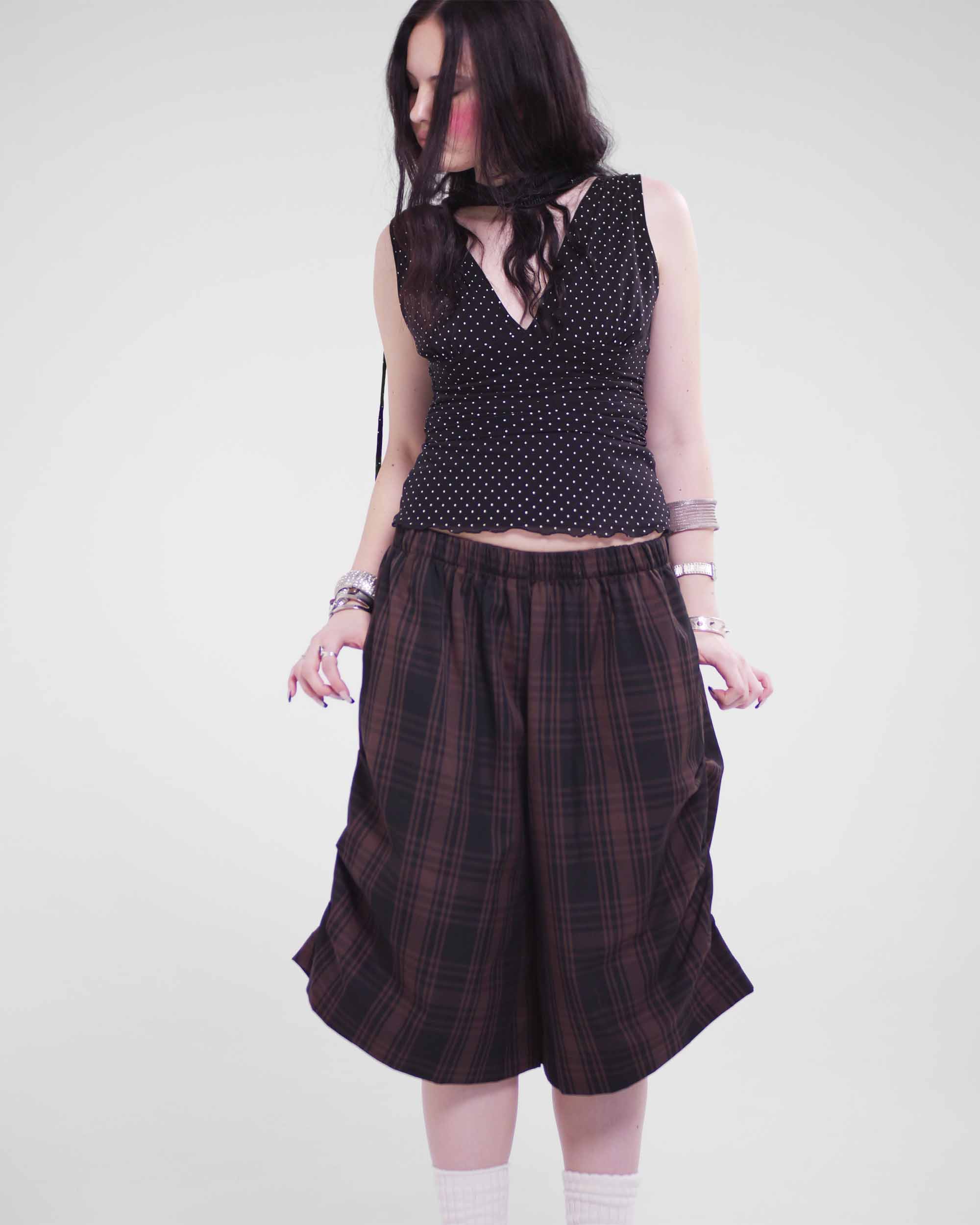 Kenji Shorts in Bark Tartan