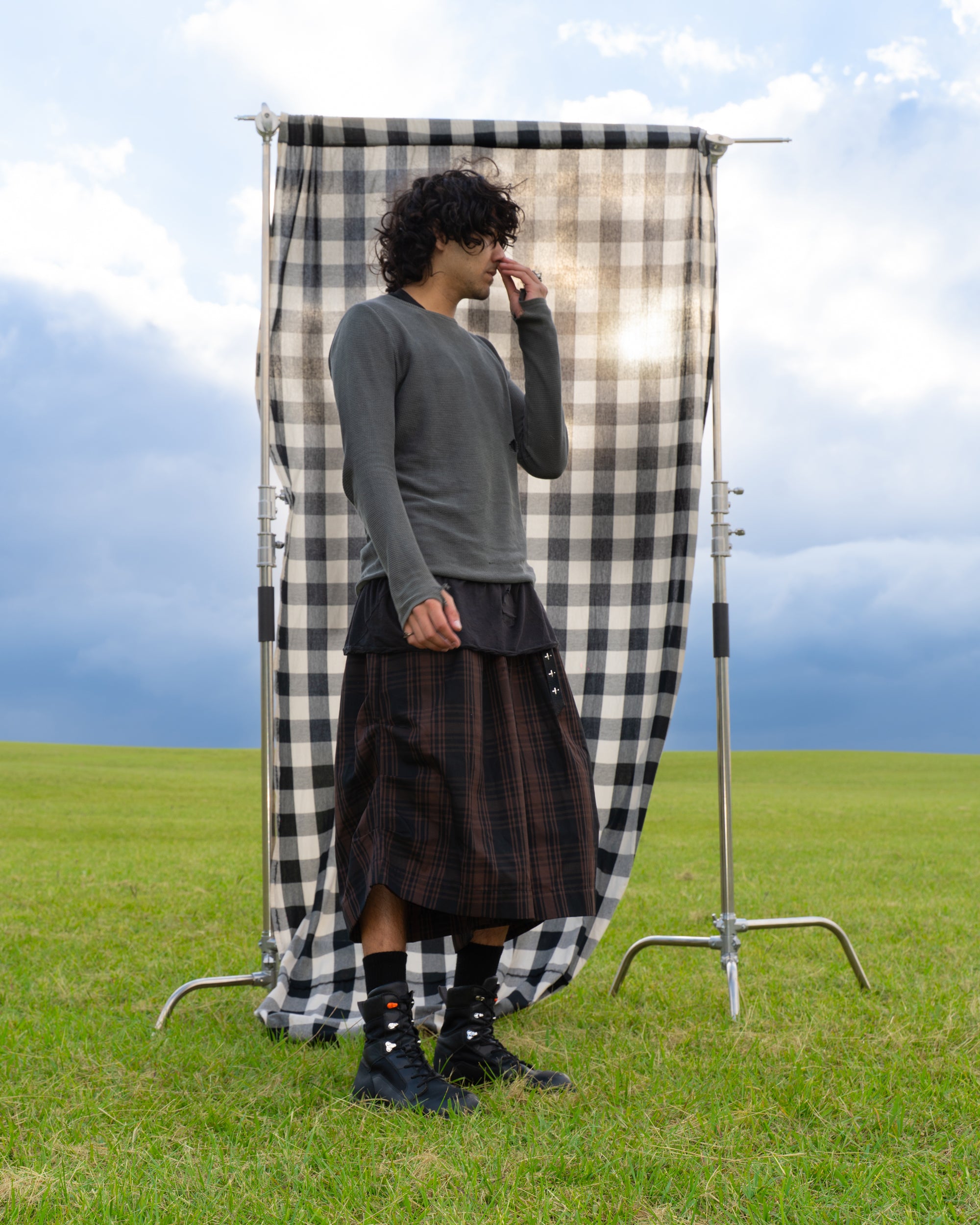 Kenji Shorts in Bark Tartan – ITADAKI