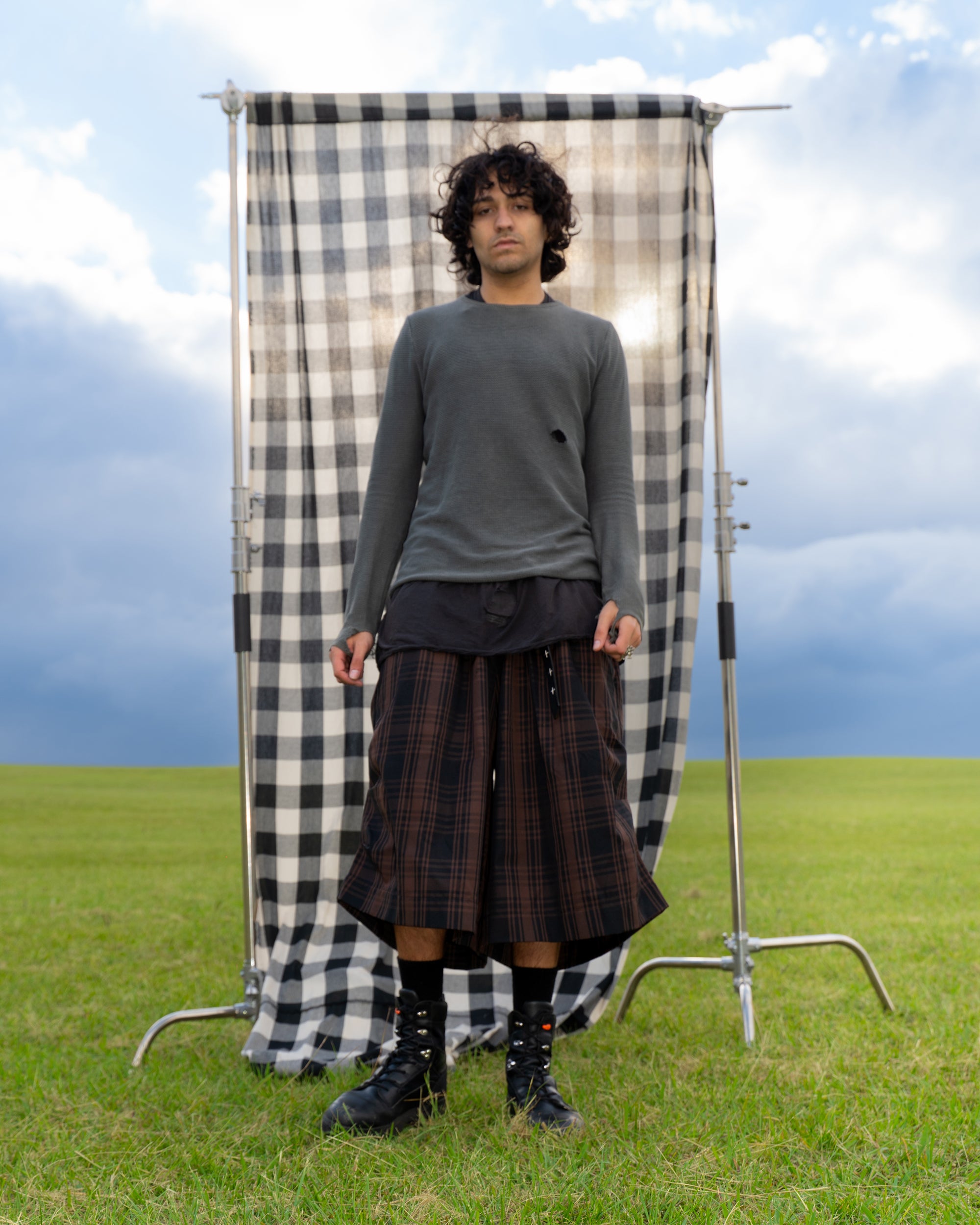Kenji Shorts in Bark Tartan