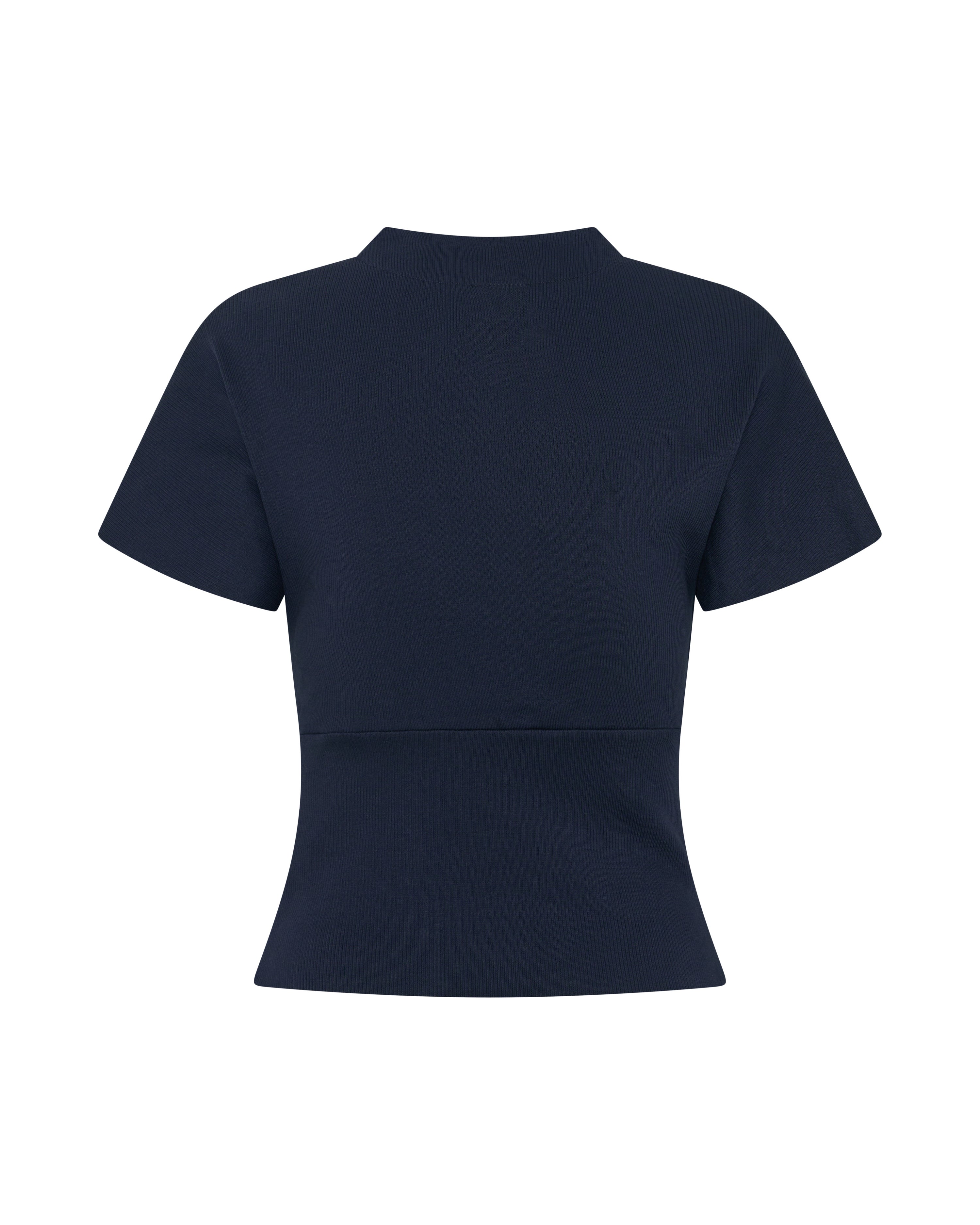 Kimono Ribbed Top in Navy