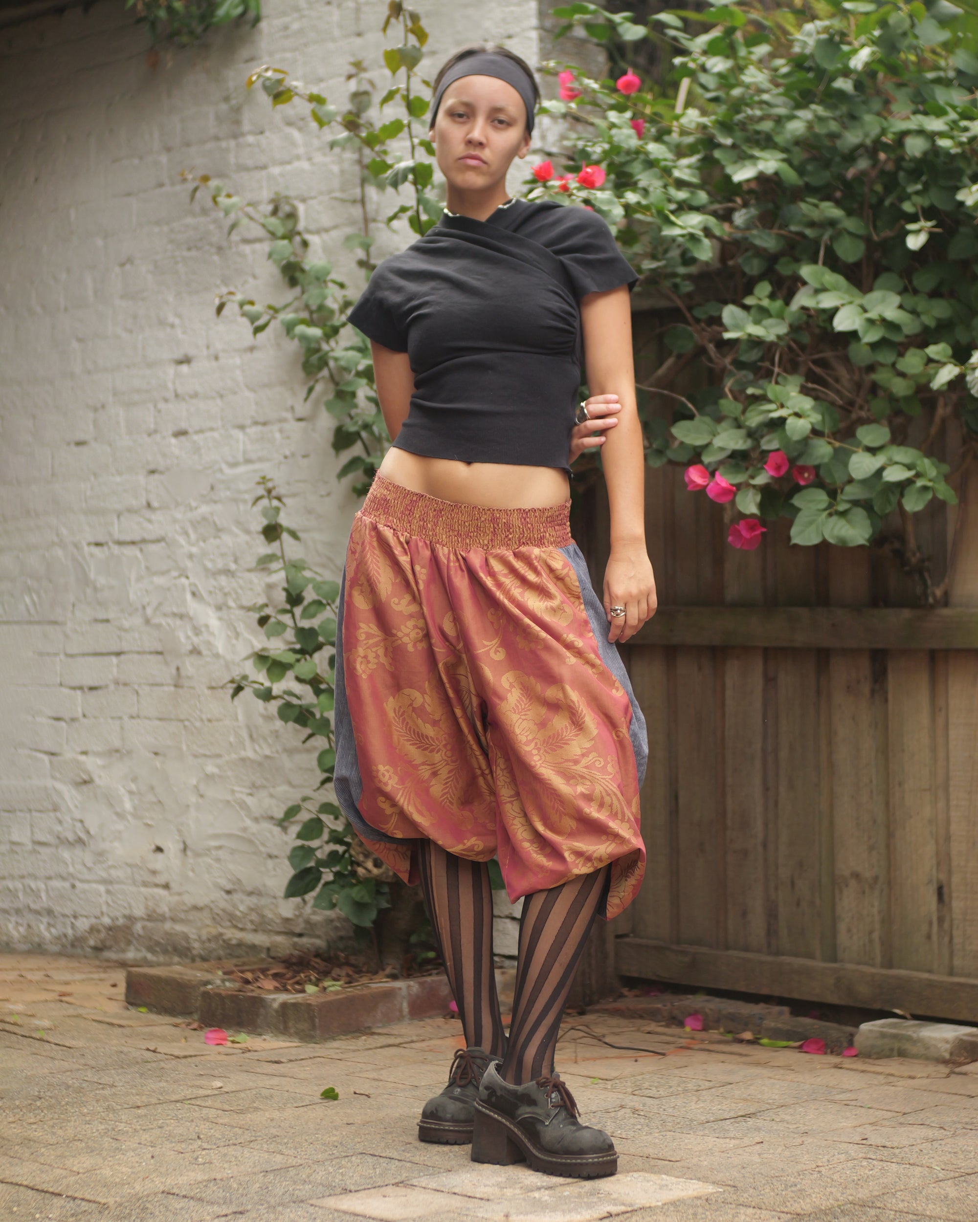 Kimono Ribbed Top in Black