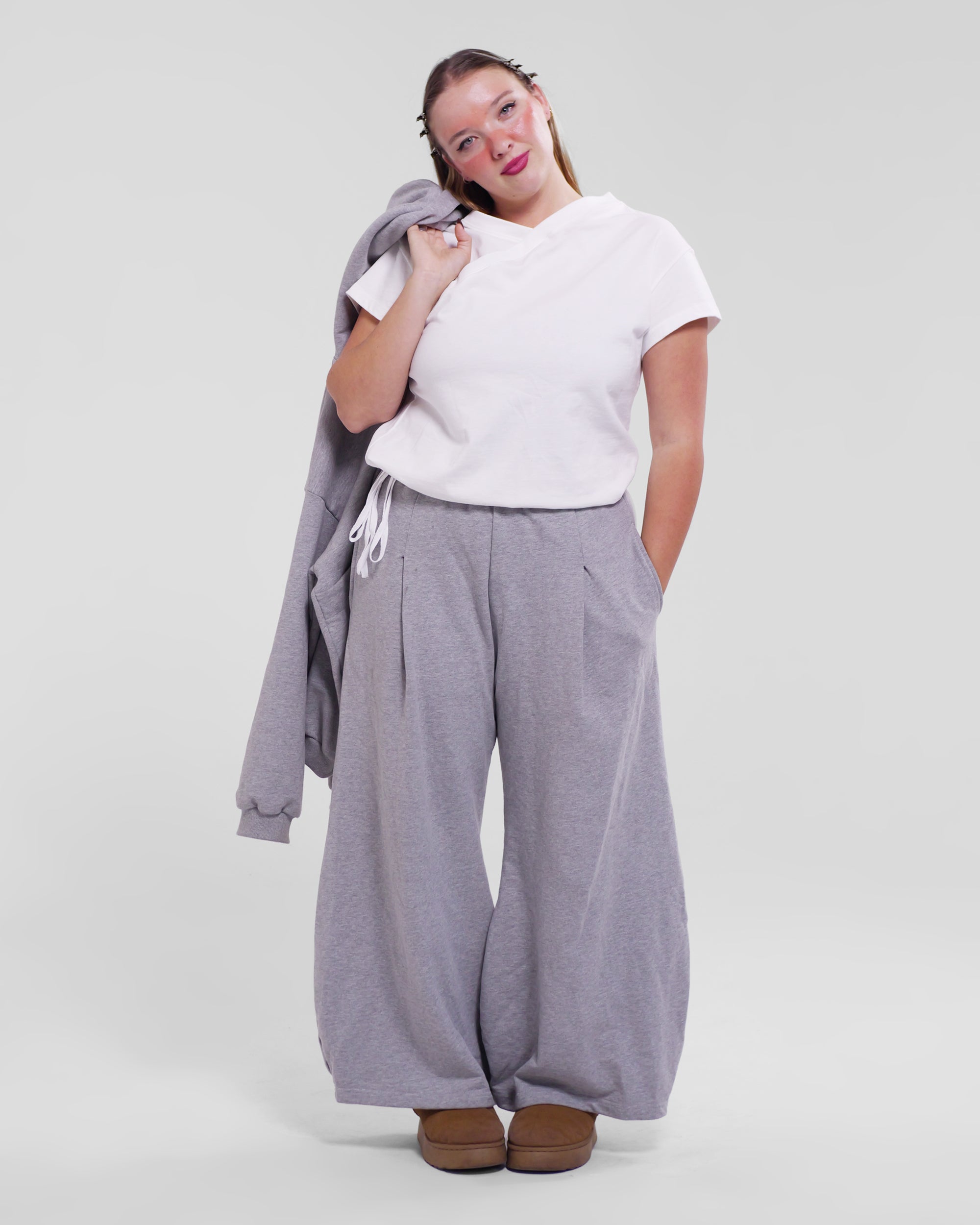 Goro Track Puff Pant in Grey