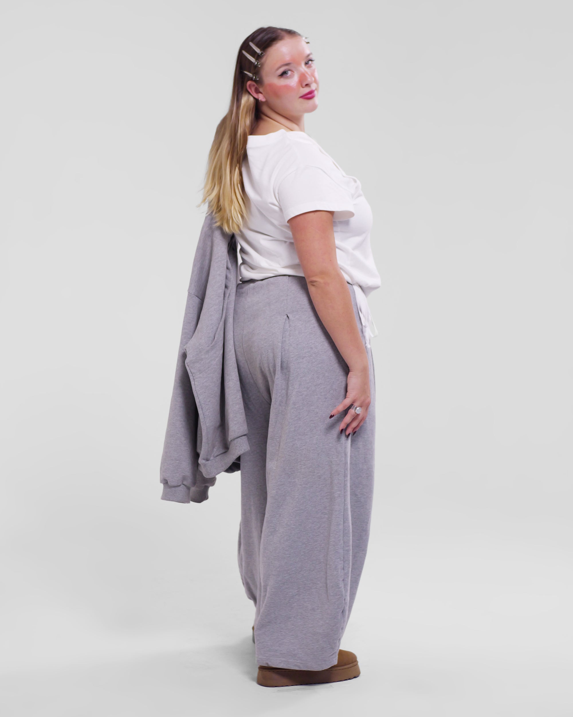 Goro Track Puff Pant in Grey