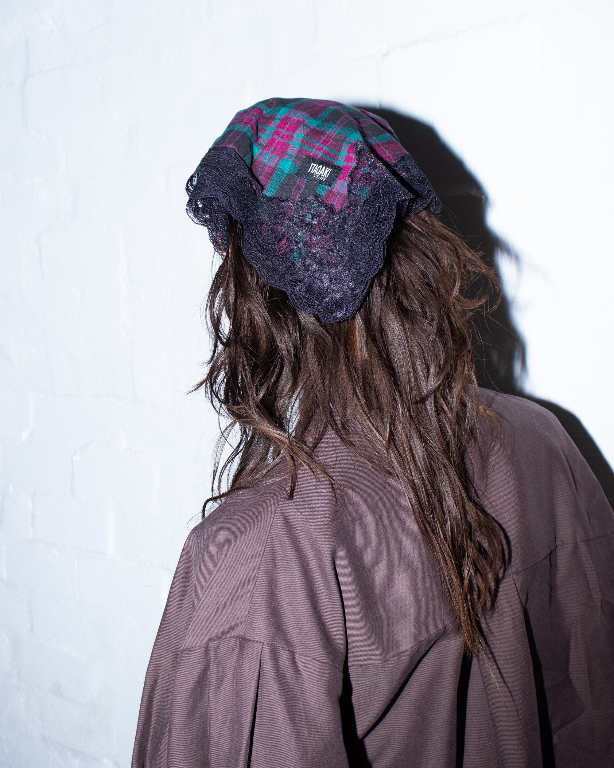 Lace Headscarf in Goji