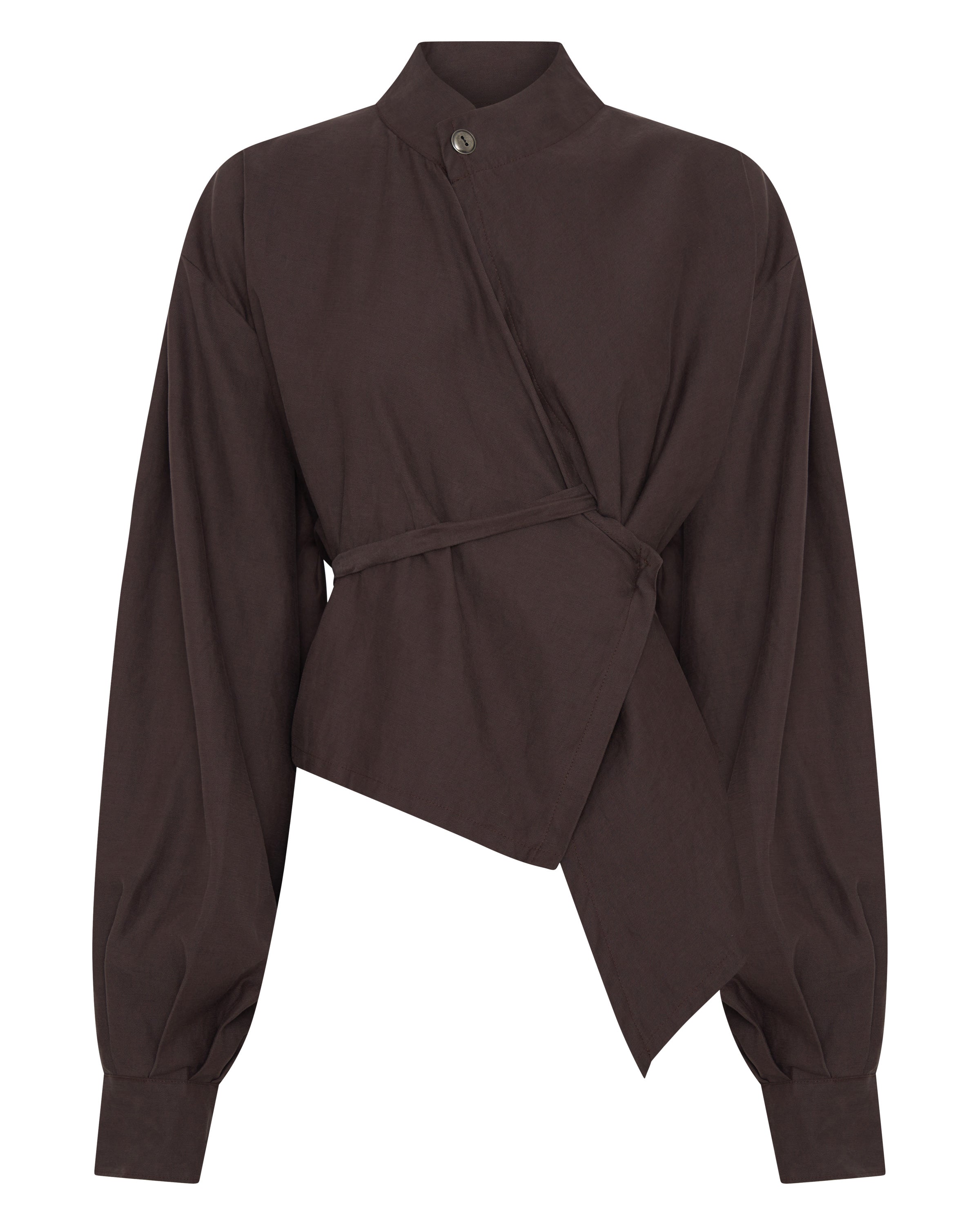 Long Sleeve Wang Top in Cocoa