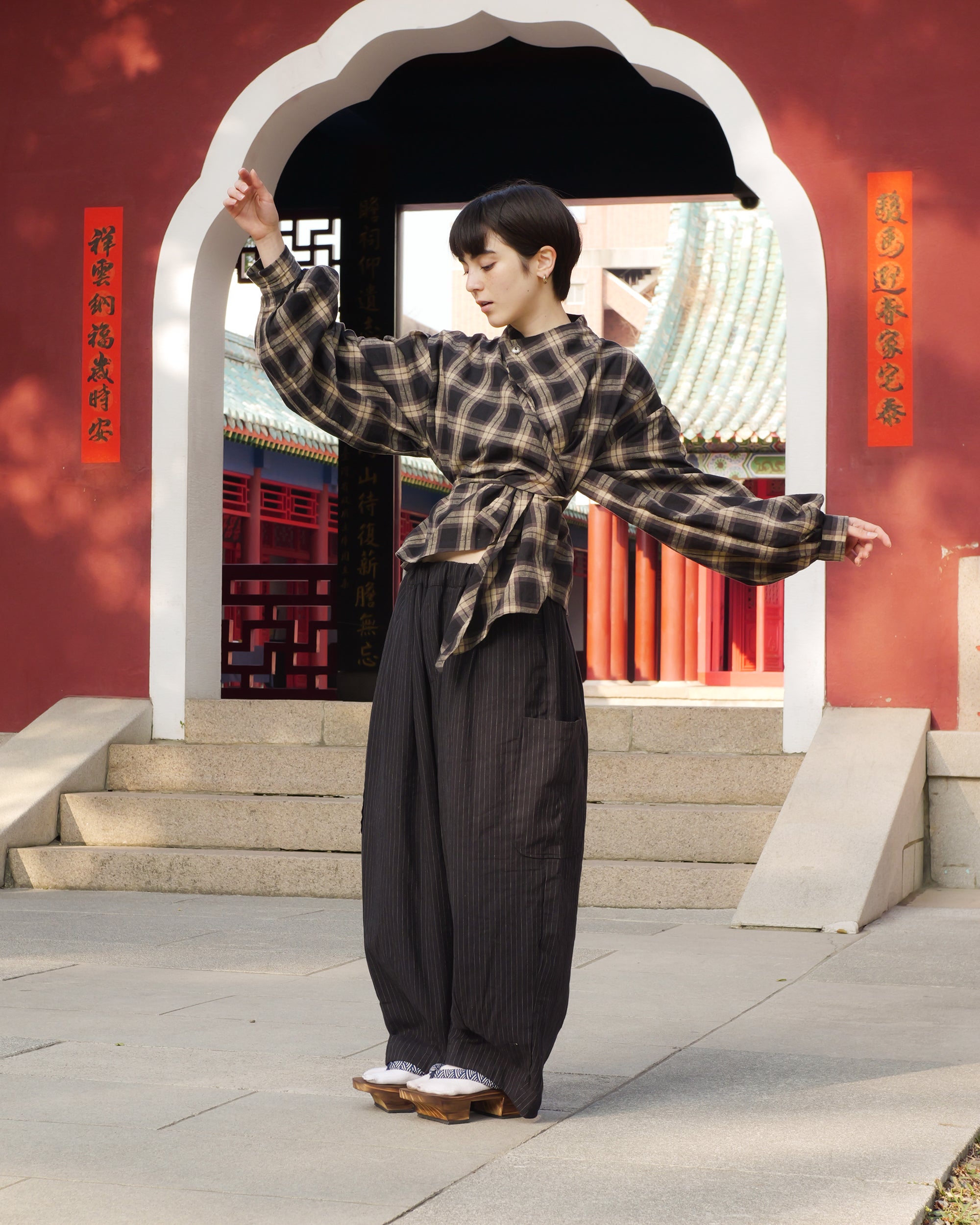 Long Sleeve Wang Top in Sesame