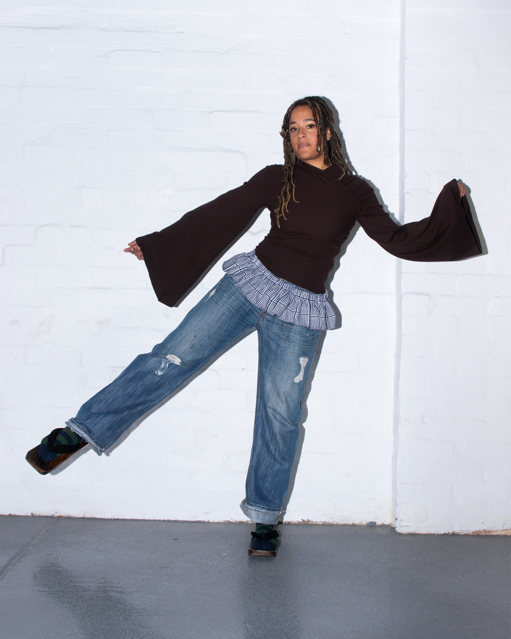Off-Cut Micro Tutu in Houndstooth
