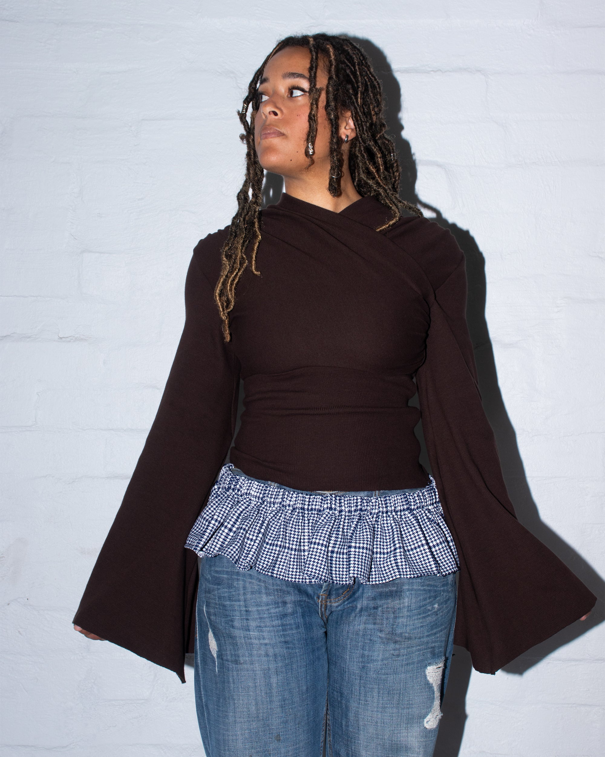 Off-Cut Micro Tutu in Houndstooth