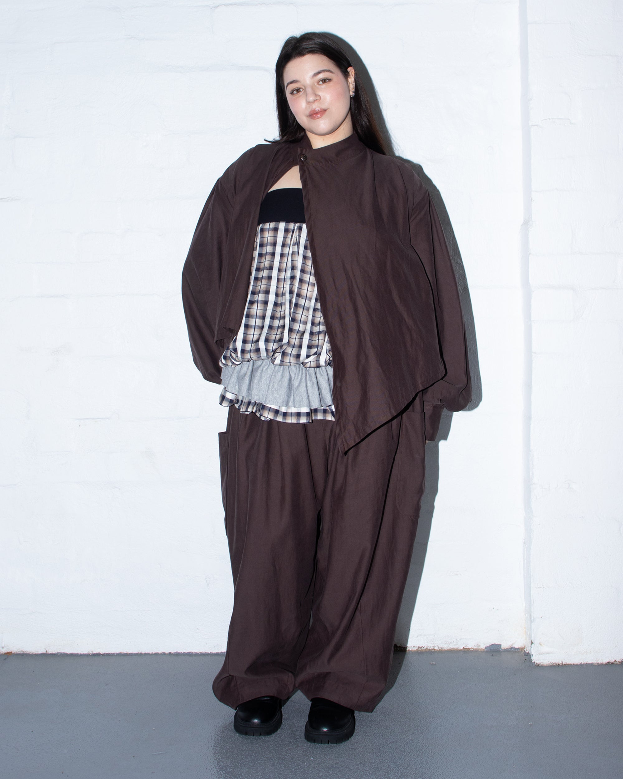 Long Sleeve Wang Top in Cocoa