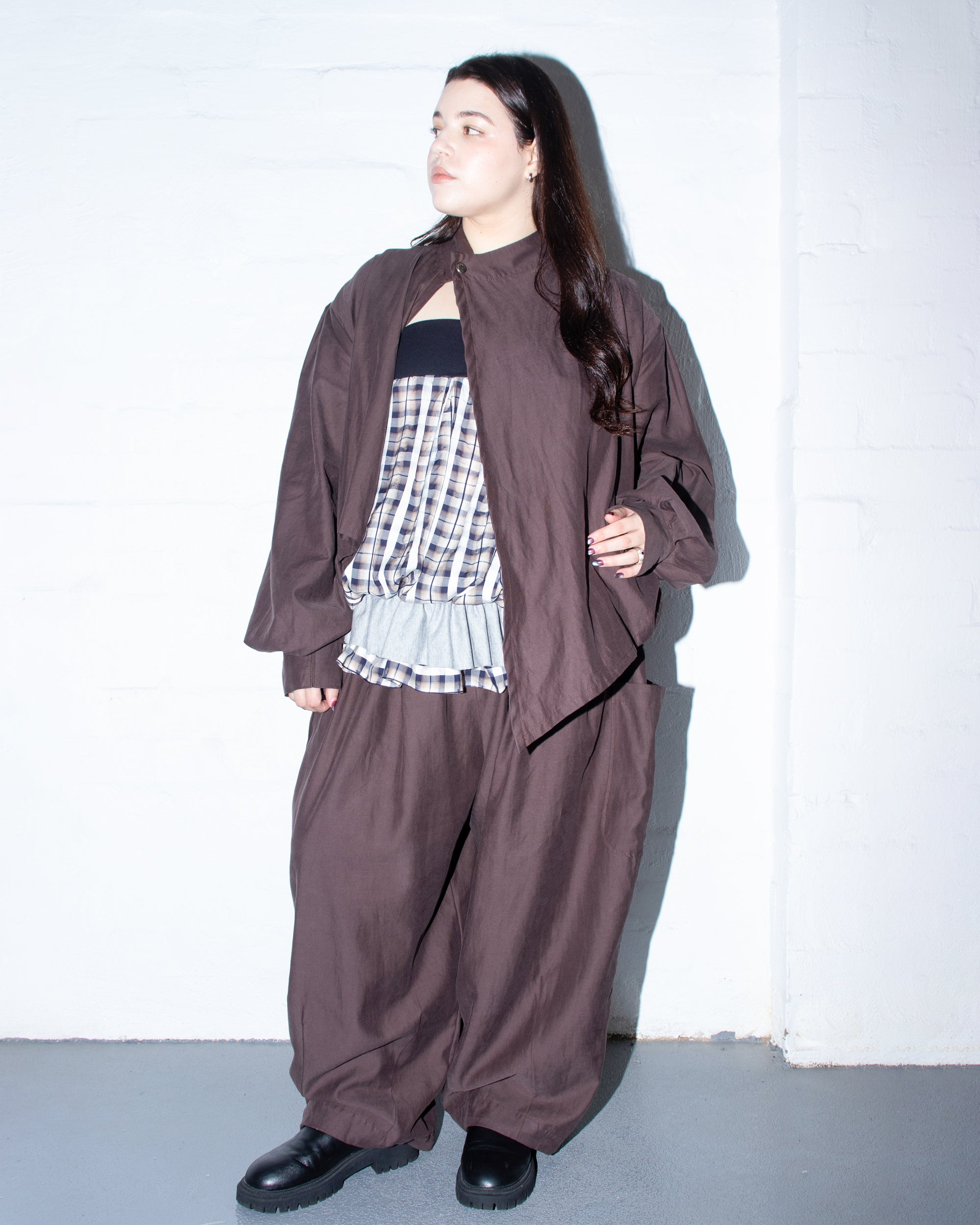 Long Sleeve Wang Top in Cocoa