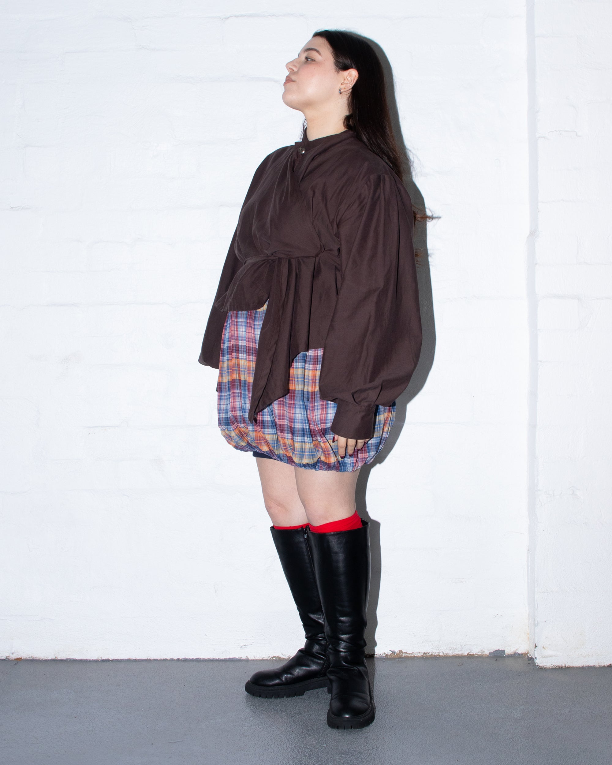 Long Sleeve Wang Top in Cocoa