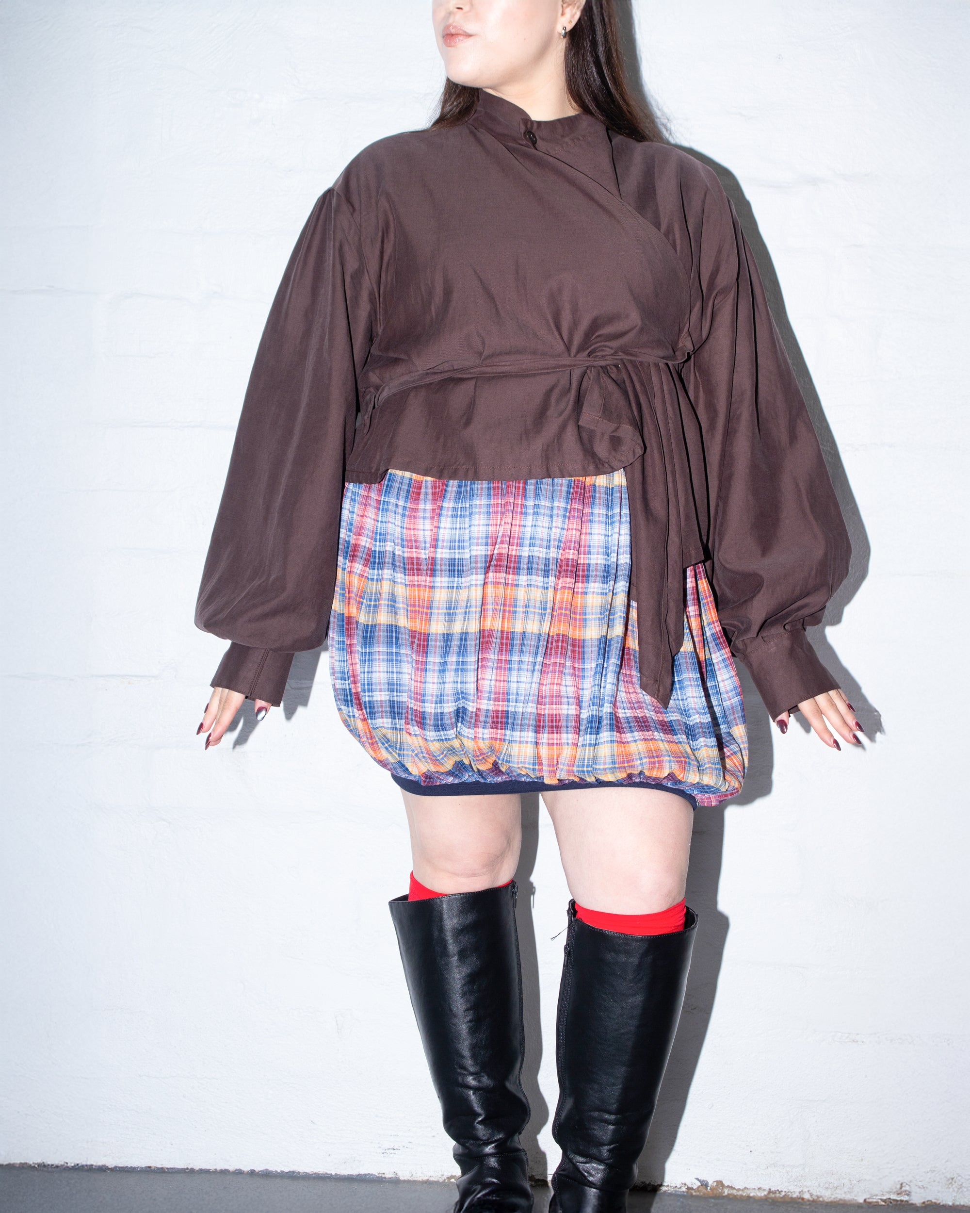 Long Sleeve Wang Top in Cocoa