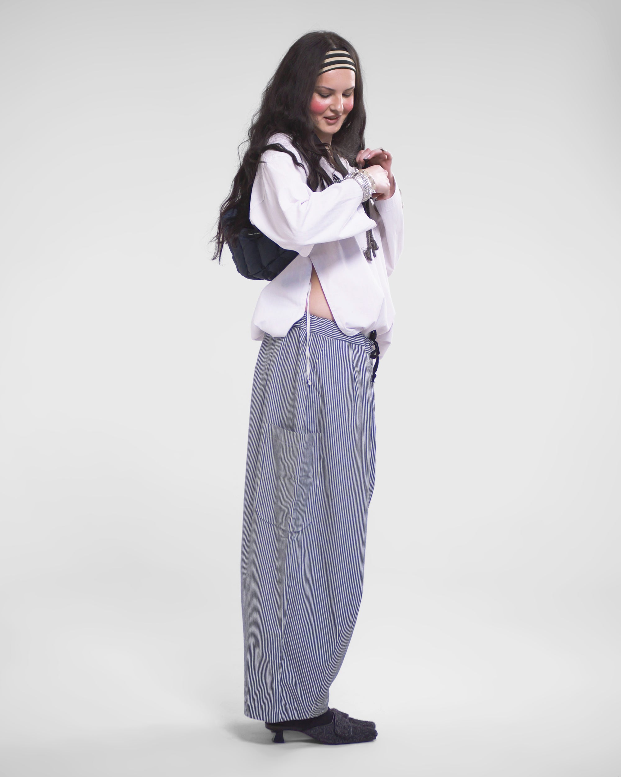Lucky Pierrot Pant V2 in Chef Stripe