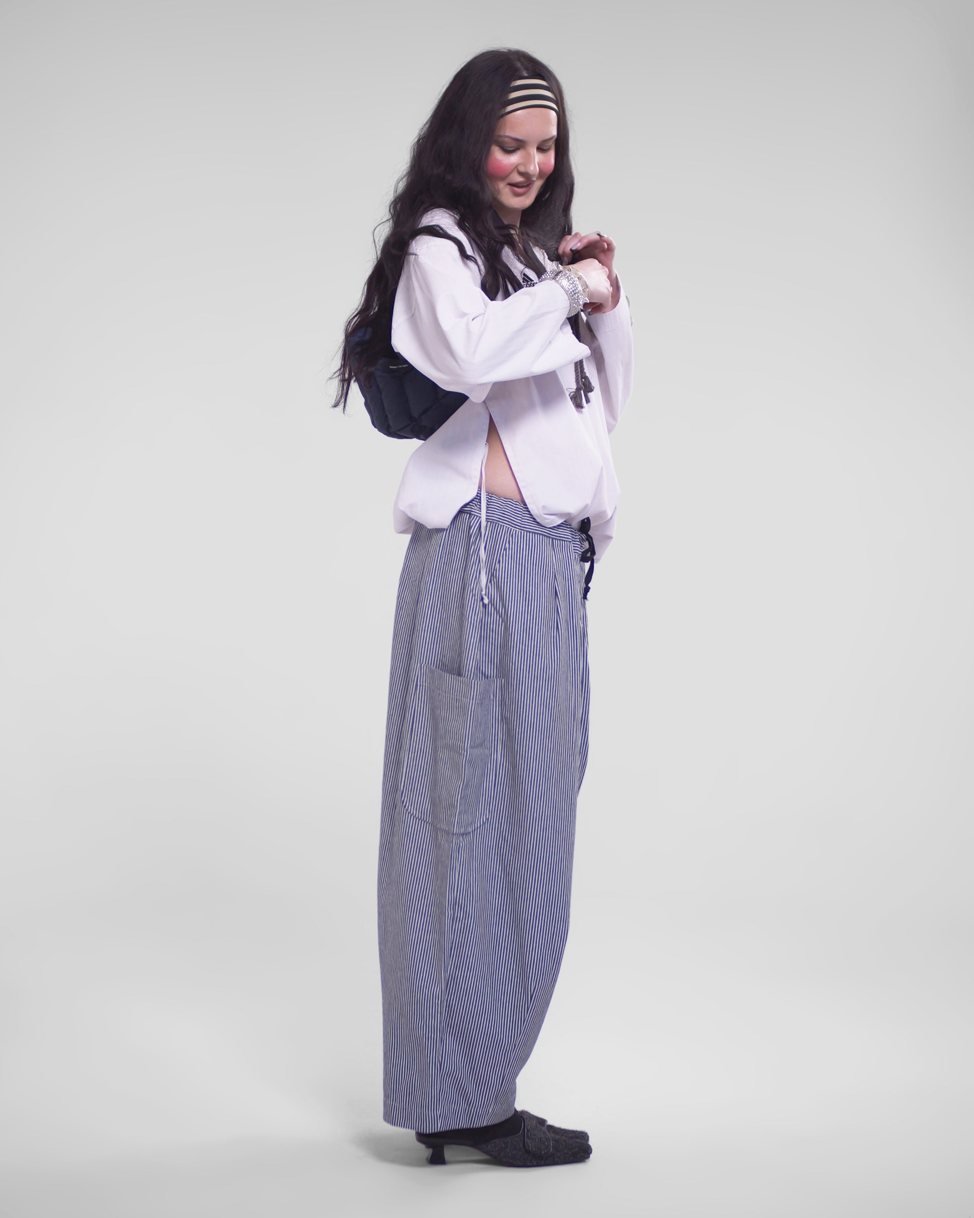 Lucky Pierrot Pant V2 in Chef Stripe