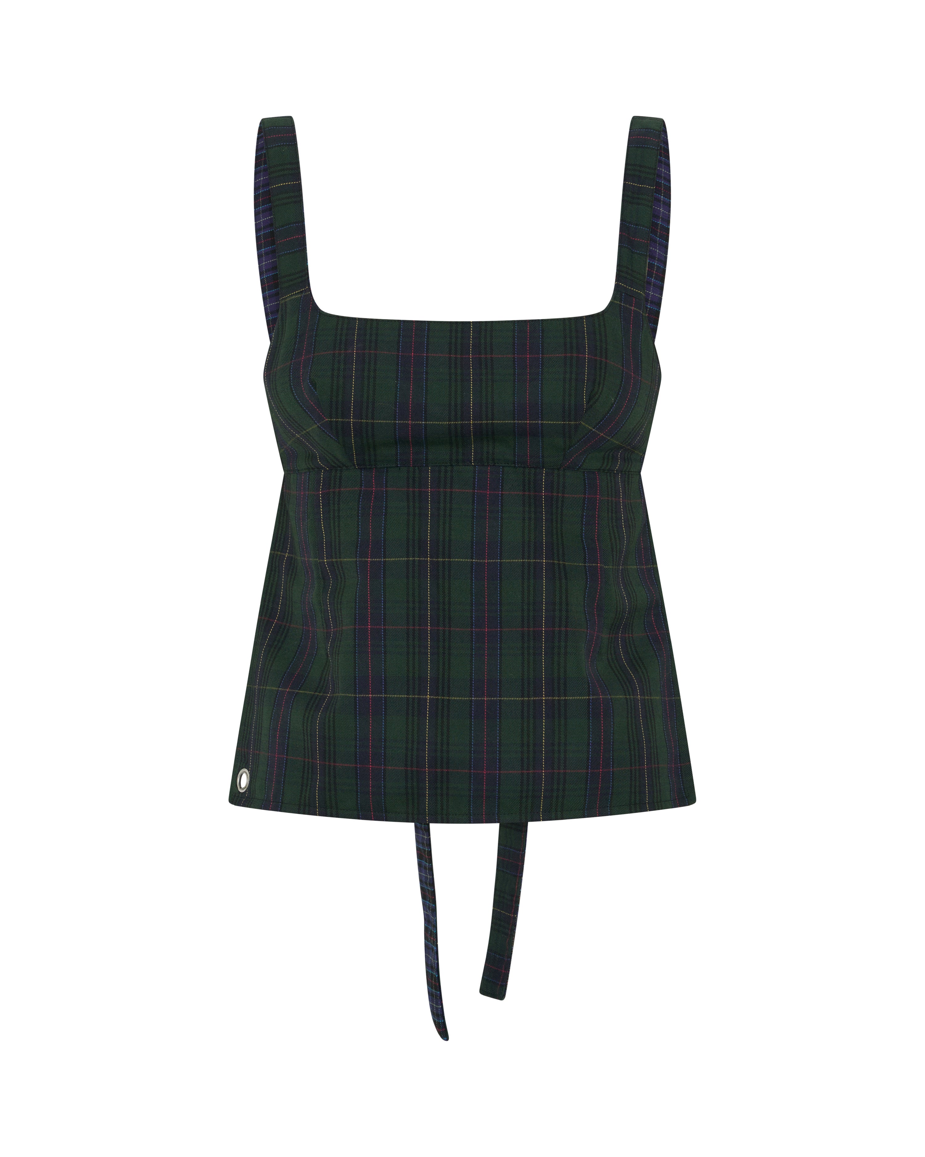 Obi Reversible Top In Moss/Blue