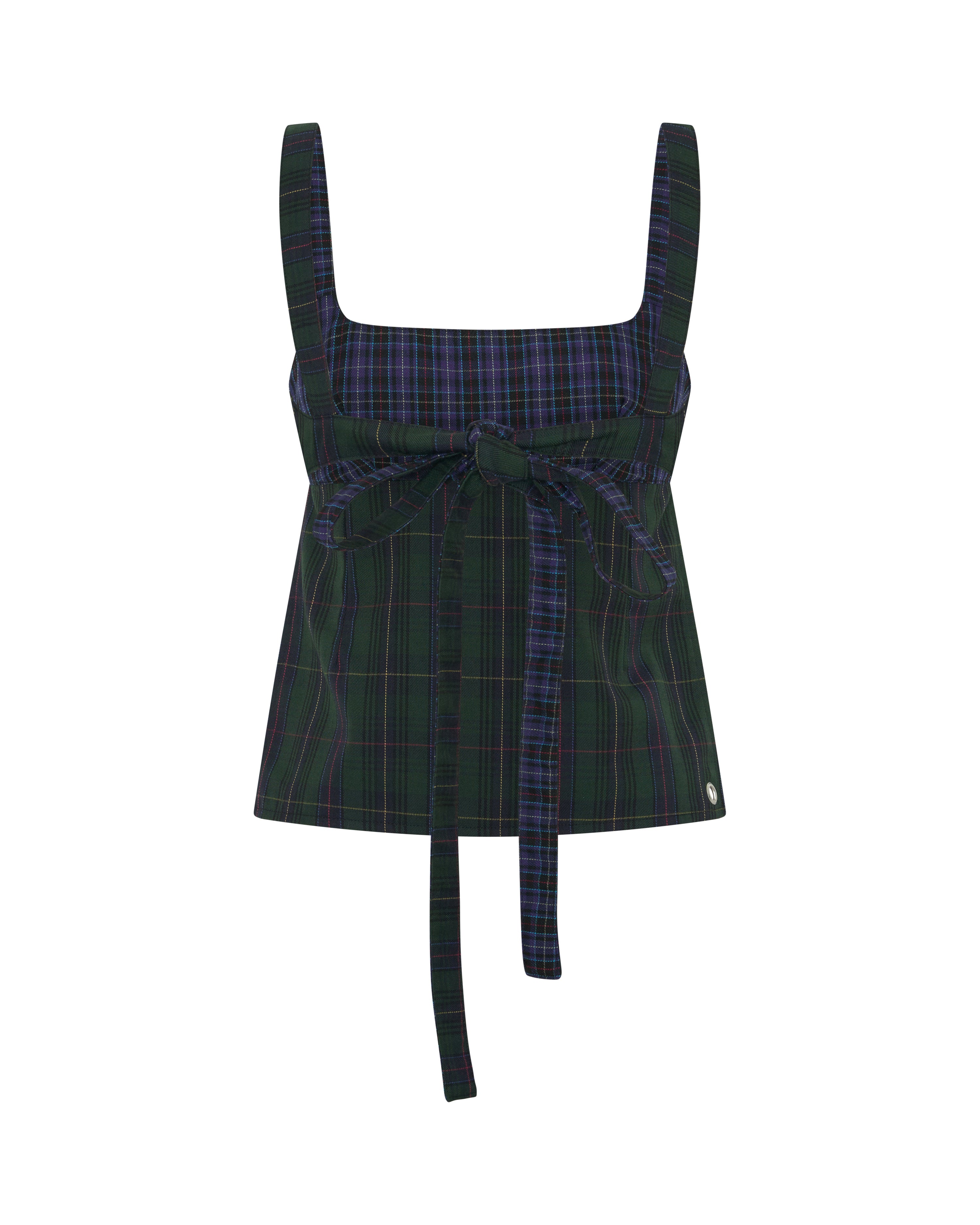 Obi Reversible Top In Moss/Blue