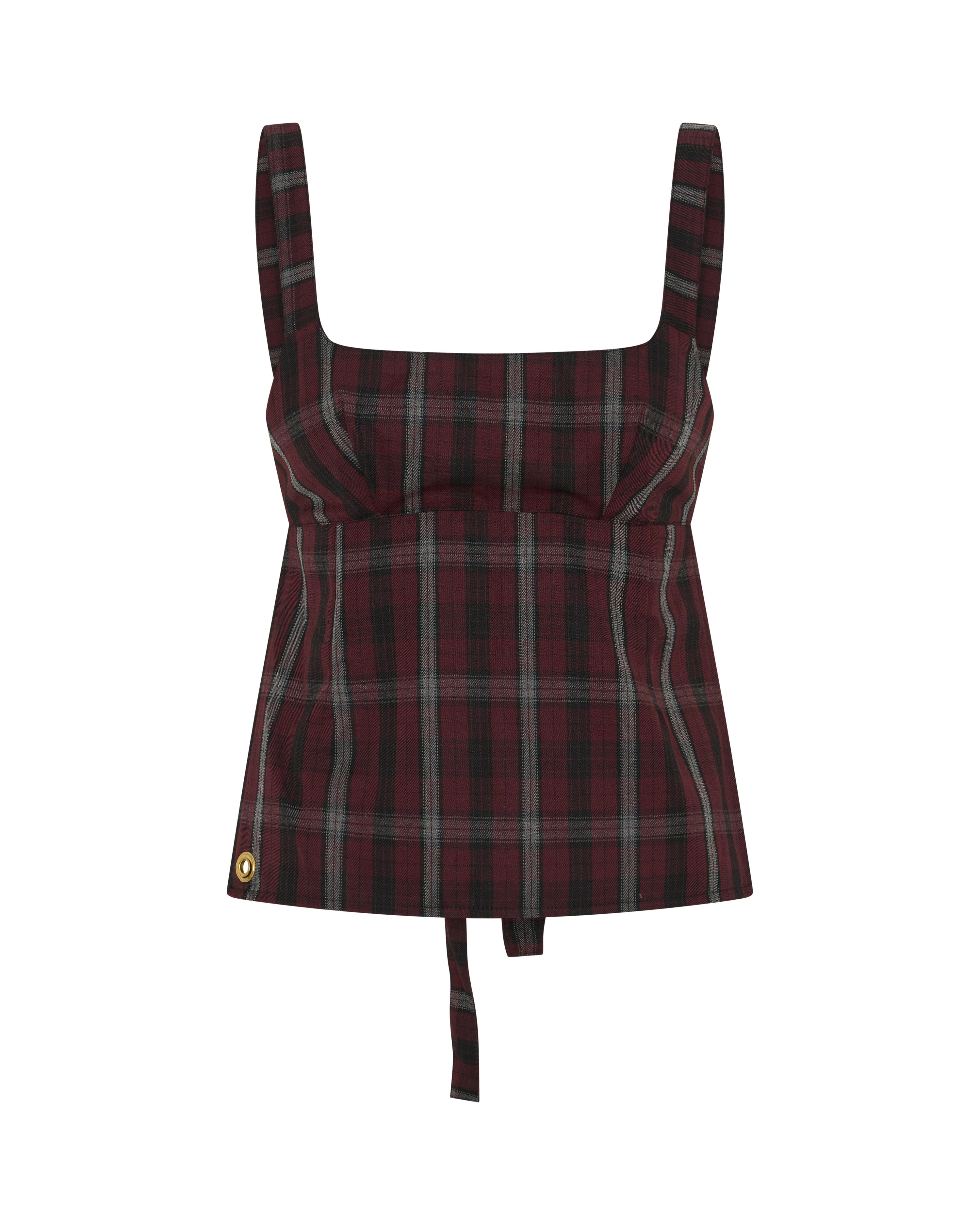 Obi Reversible Top in Wine/Honey
