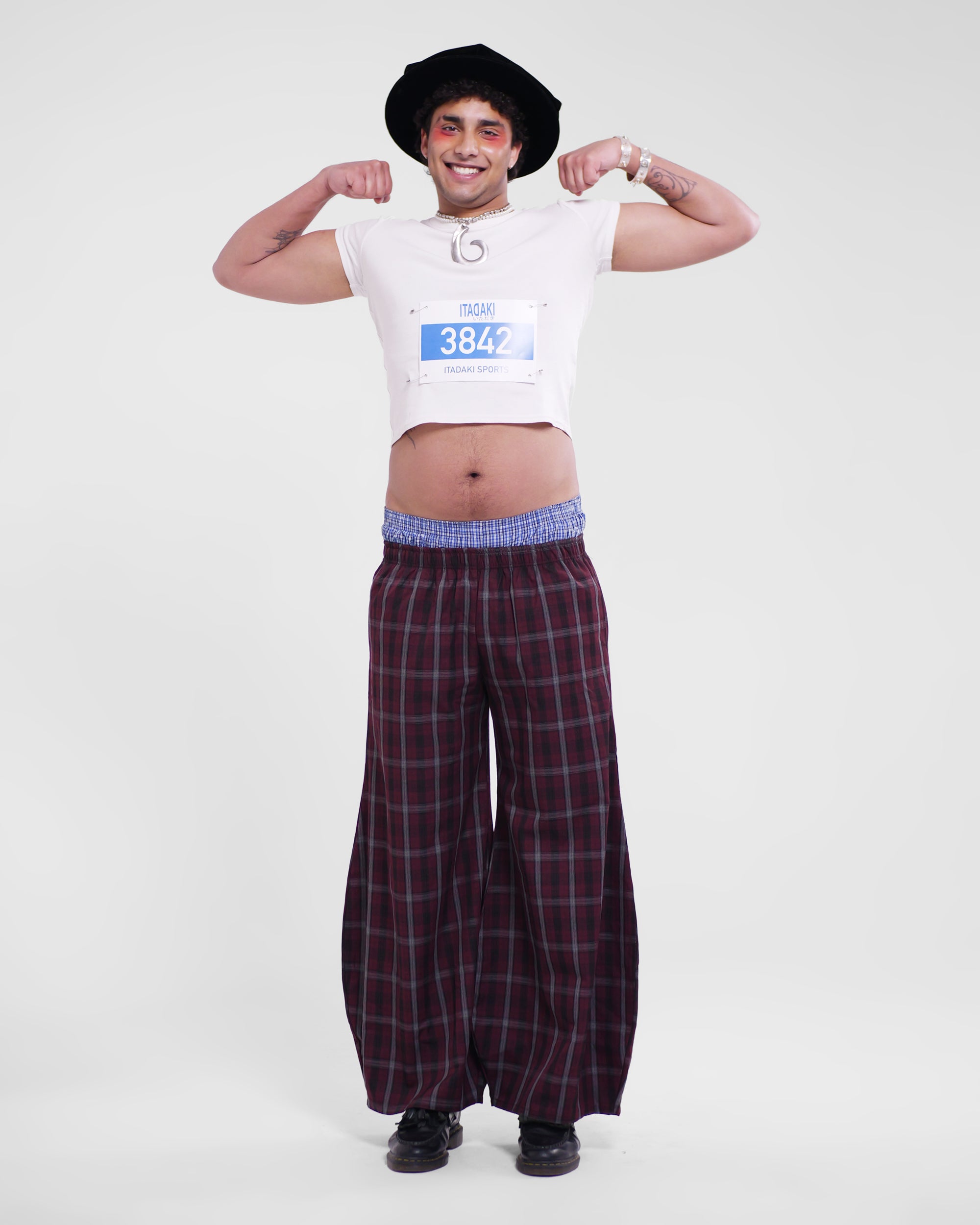 Shawties Puff Pant in Wine