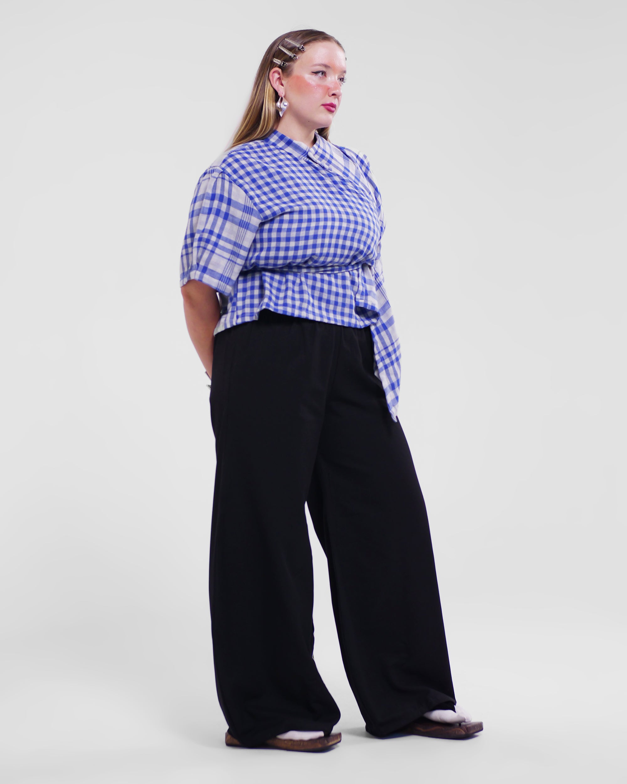 Asymmetrical Wang Top in Blue – ITADAKI