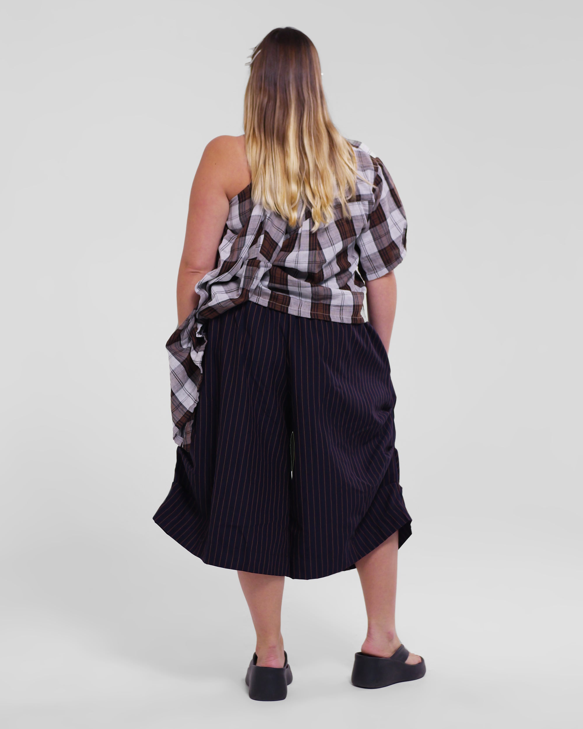 Asymmetrical Wang Top in Brown